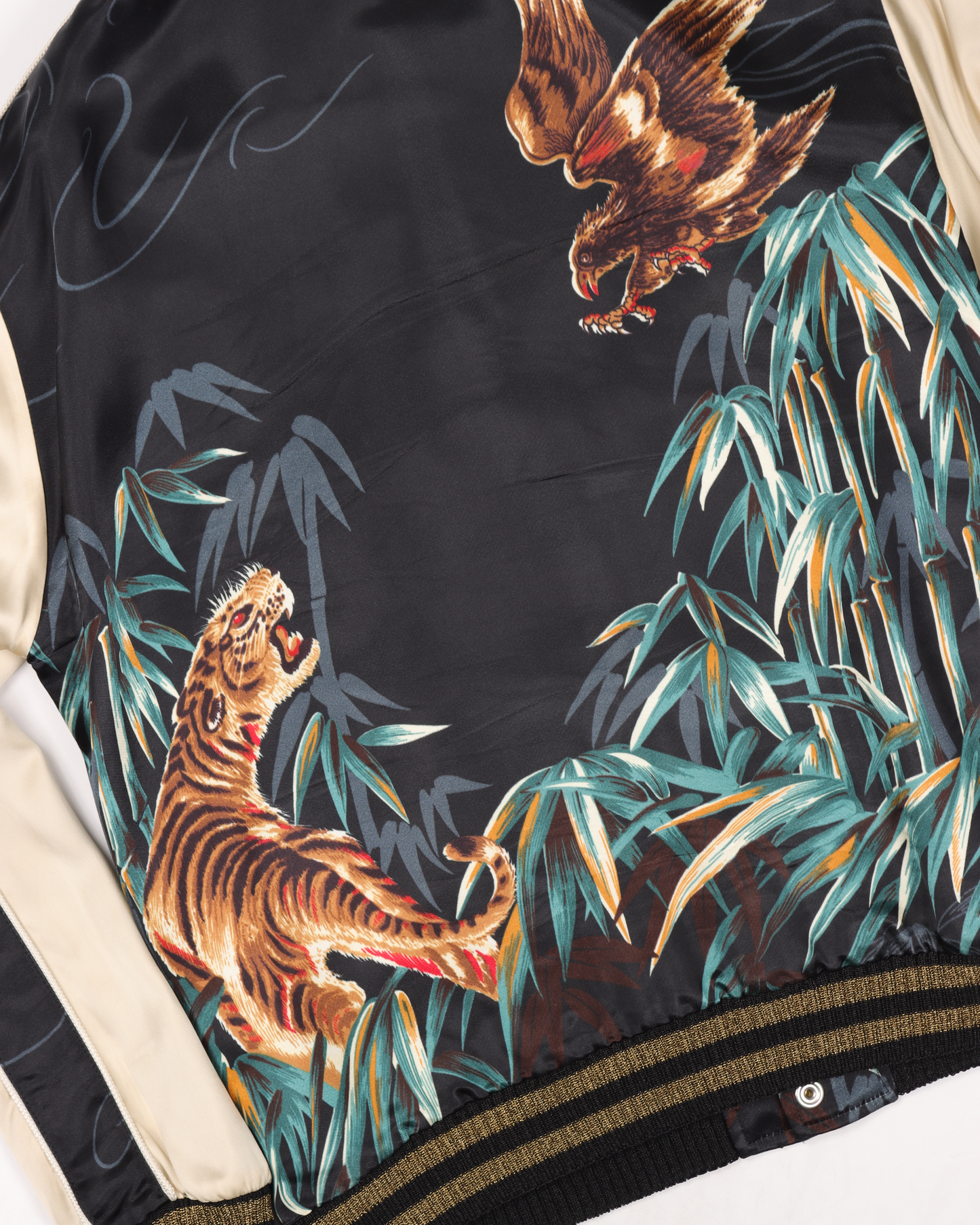 SS16 Tiger Eagle Satin Bomber Jacket