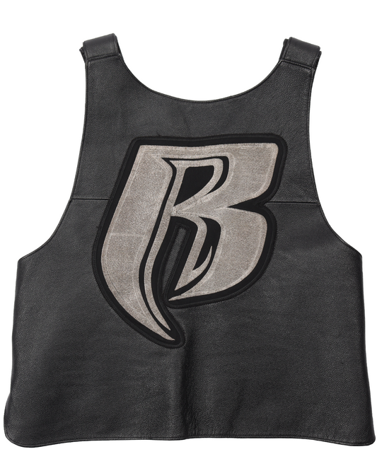 90s Leather Ruff Ryders Member Vest