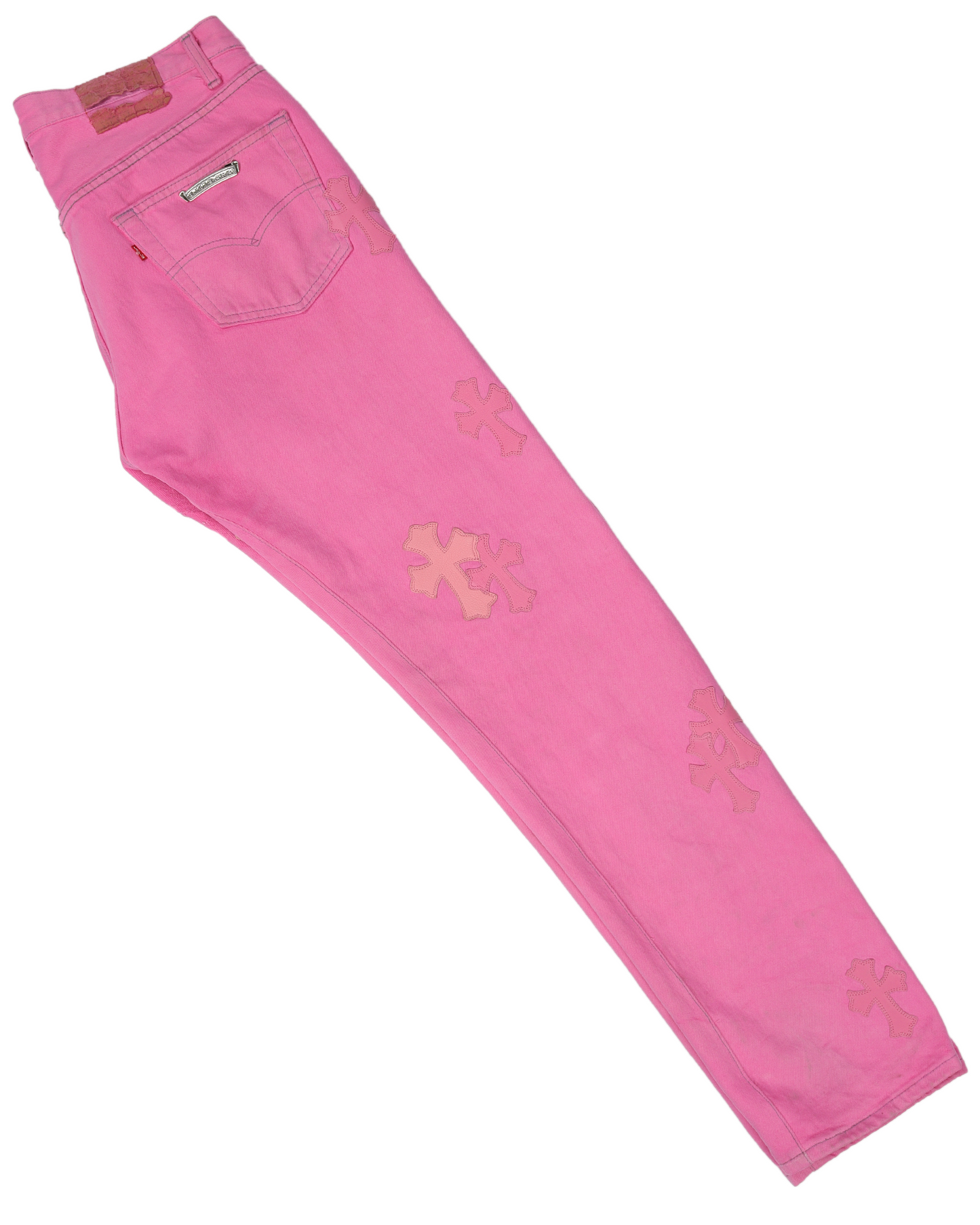 Levi's Cross Patch Denim Sex Records Neon Pink