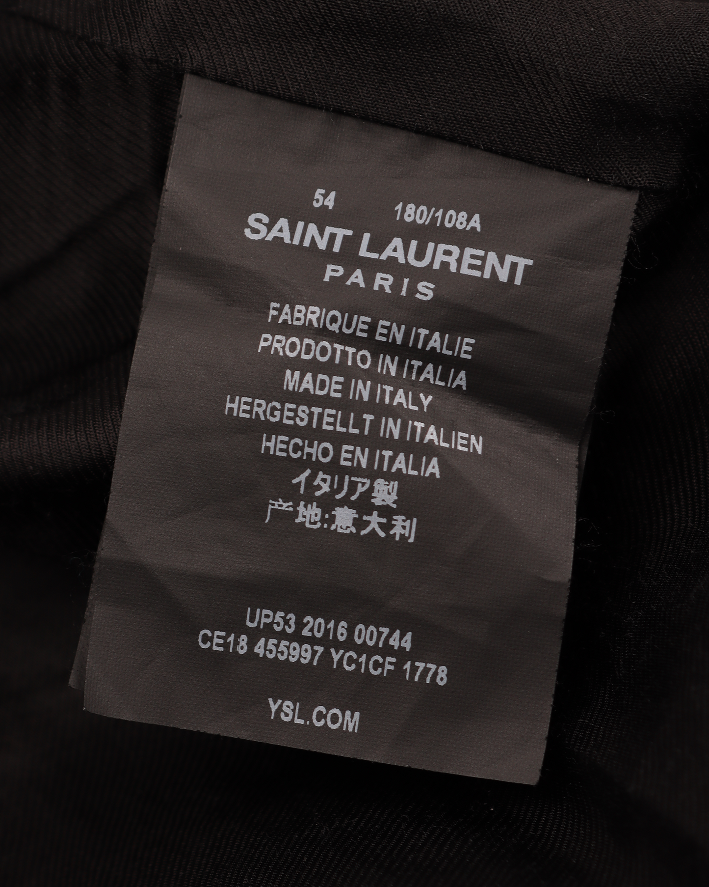 FW16 Distressed Black Shearling L17