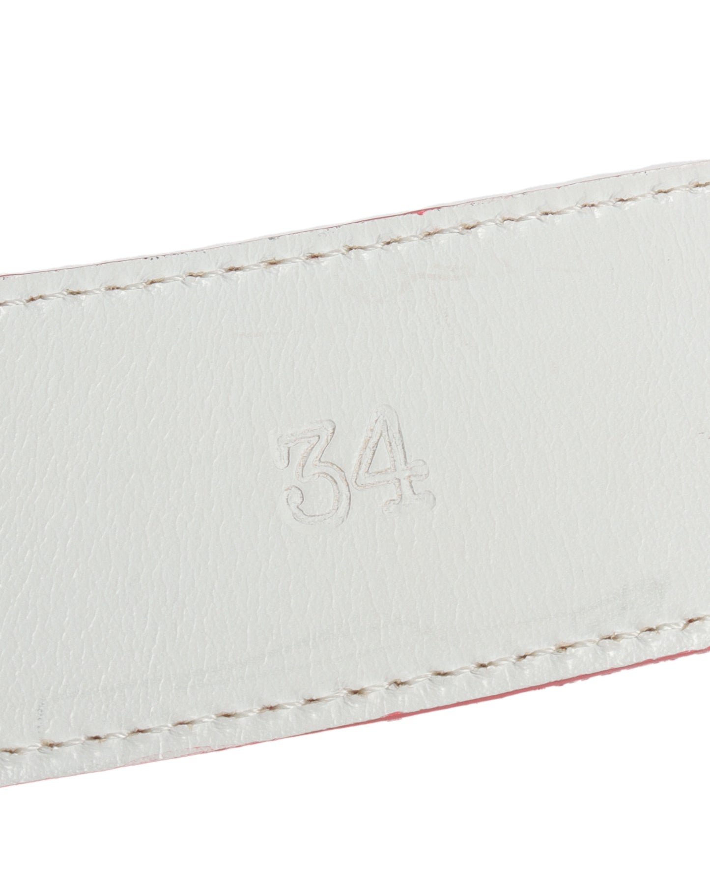 Pink Leather Belt