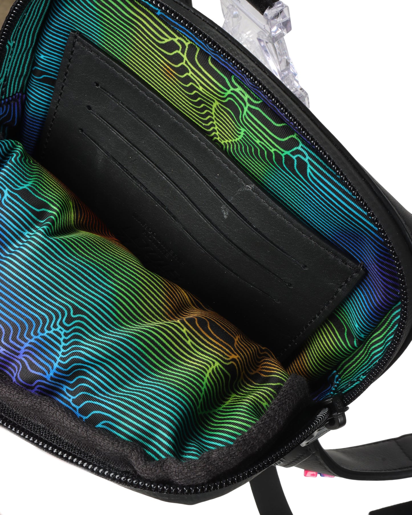 Asymetrical Sling Bag Monogram Puffer Black