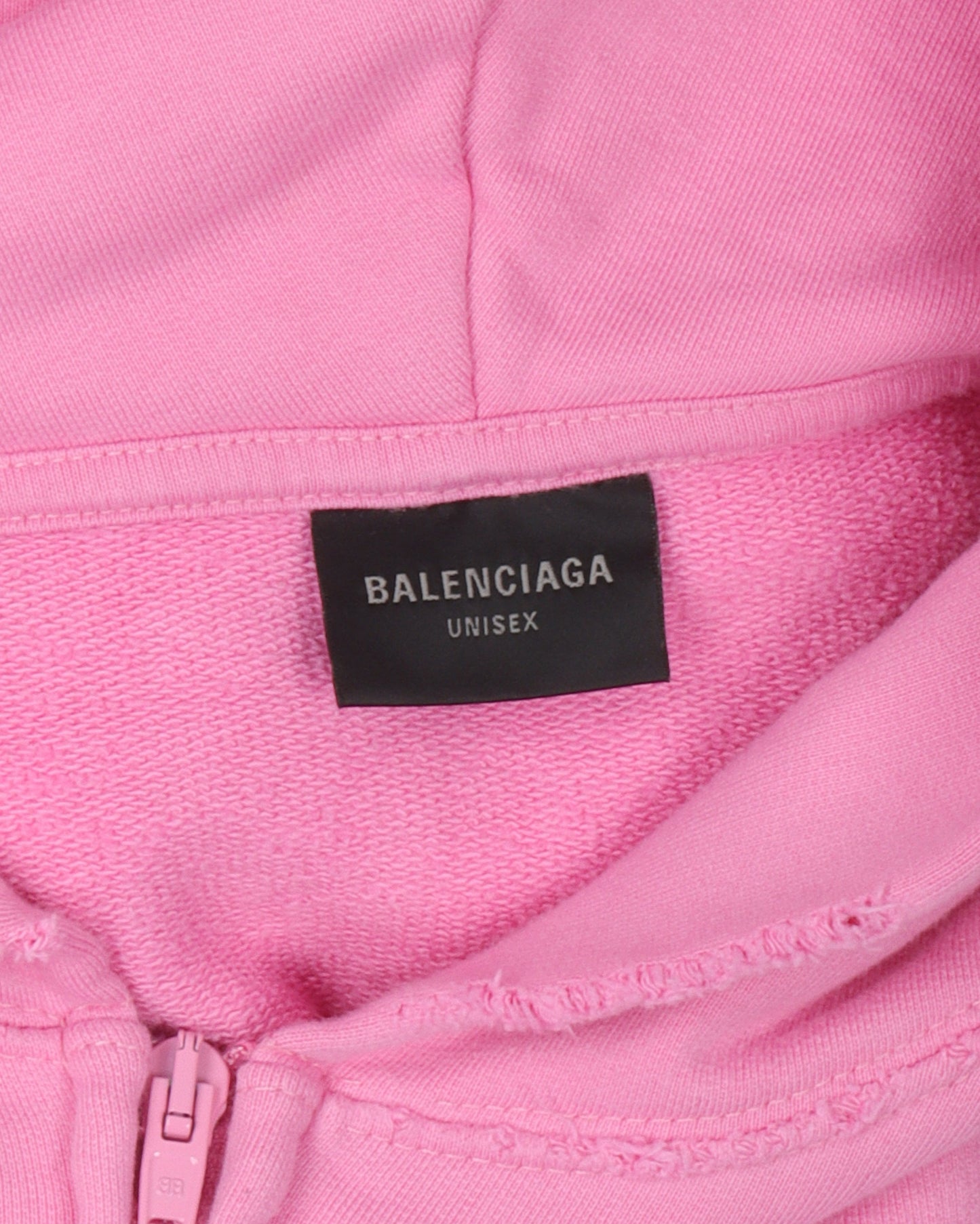 Distressed Polo Zip-Up Hoodie