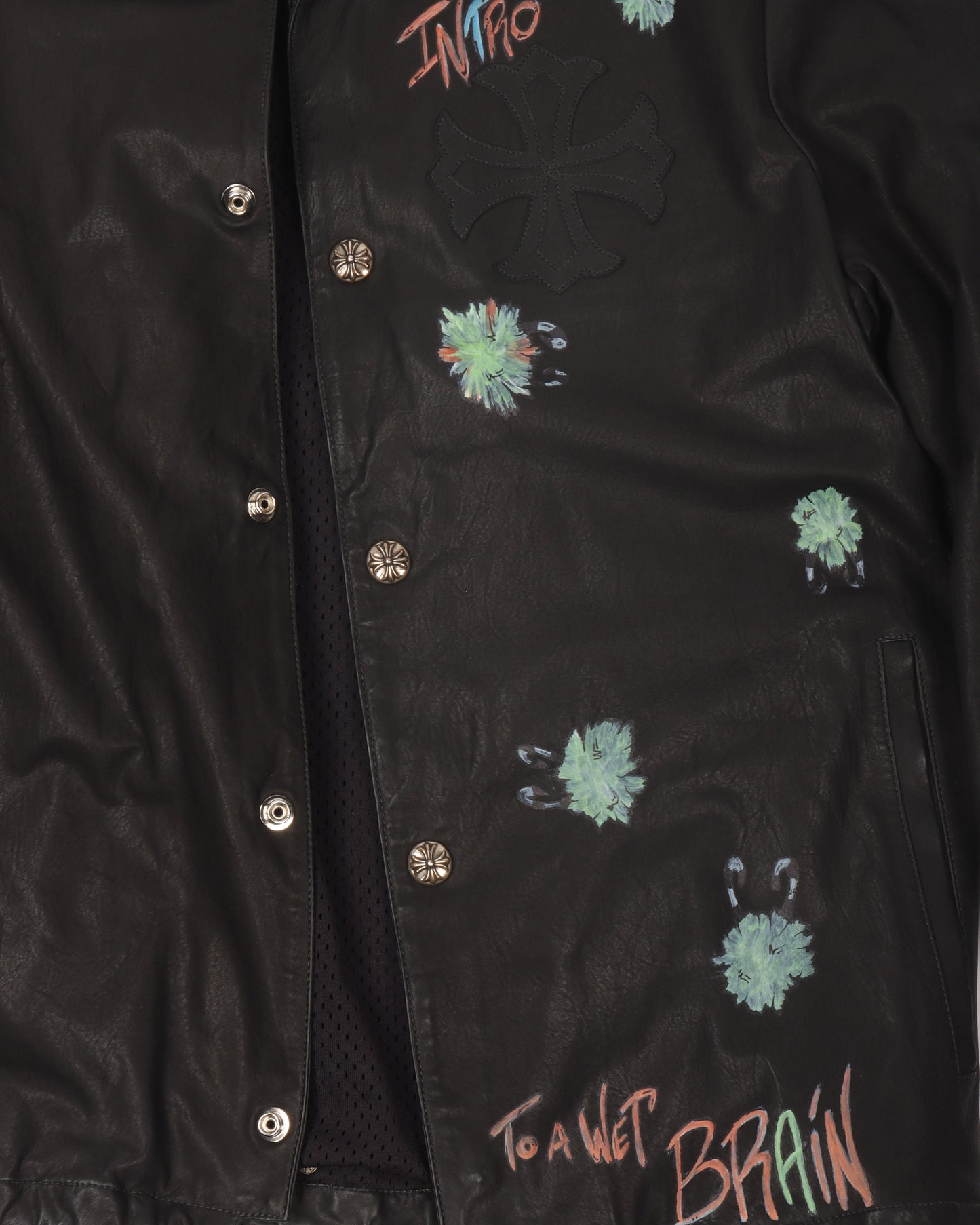Matty Boy Hand Painted Leather Coach Jacket