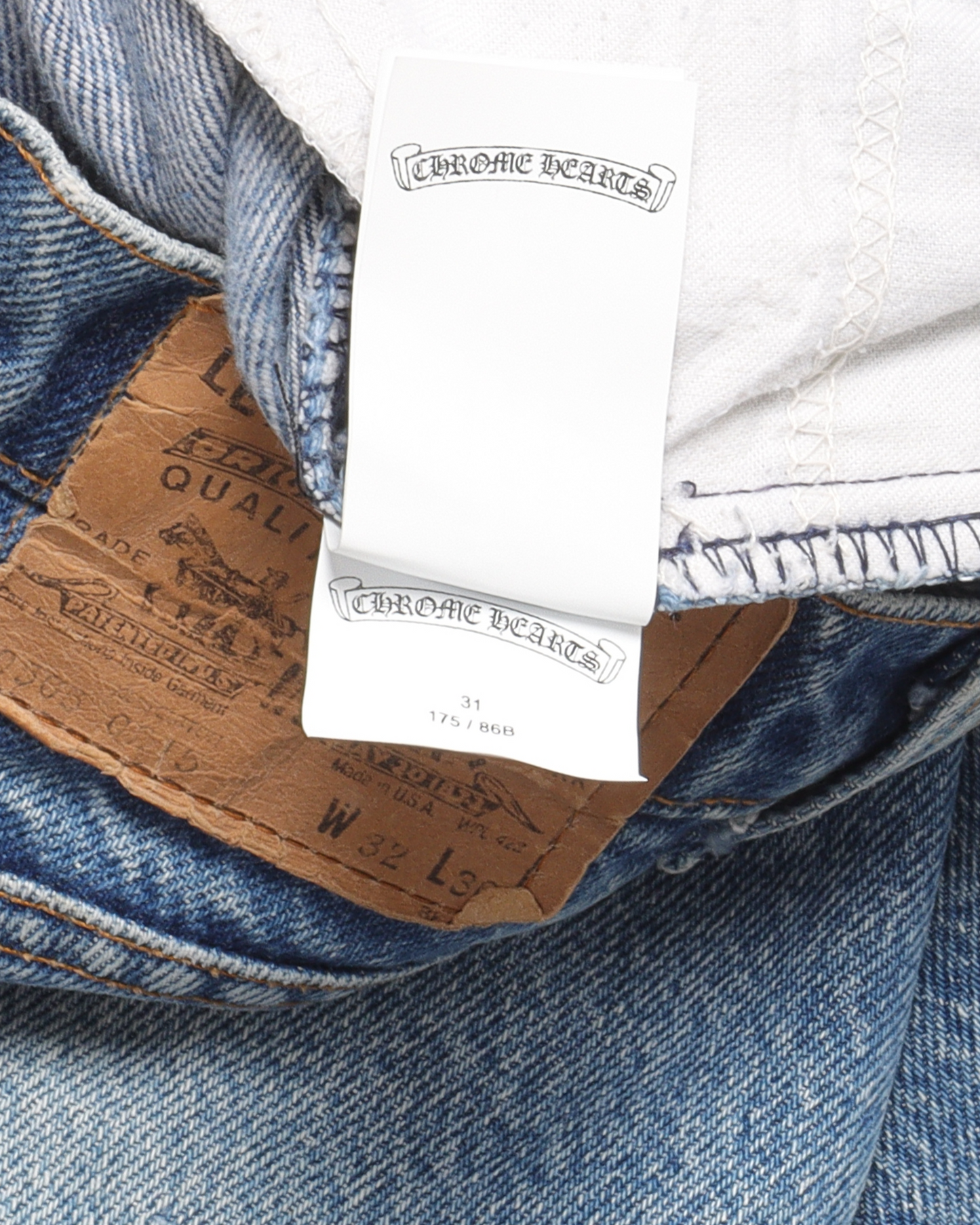 Levi Pink And Blue Cross Jeans