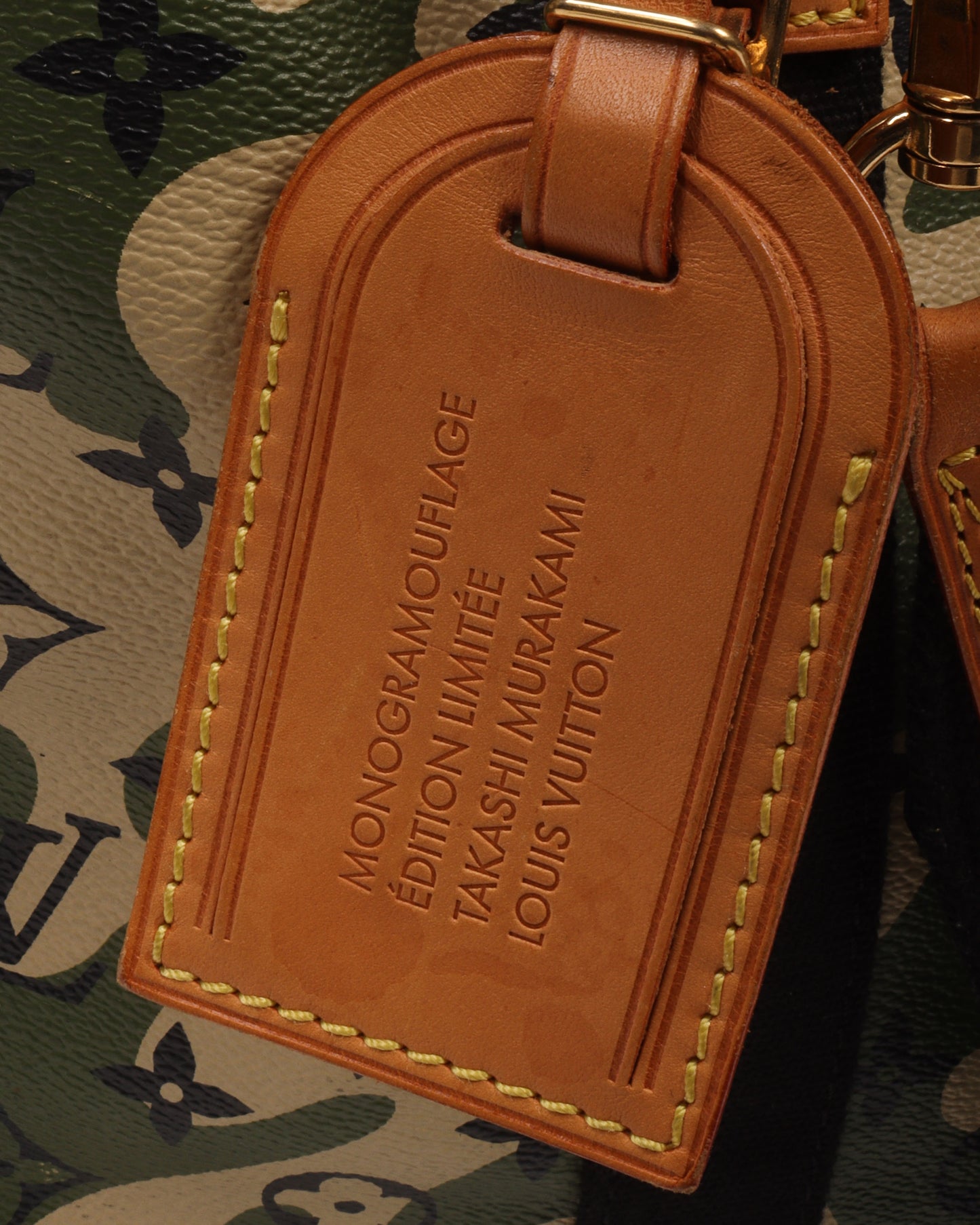 Takashi Murakami Keepall Bandouliere Monogramouflage 55 Green