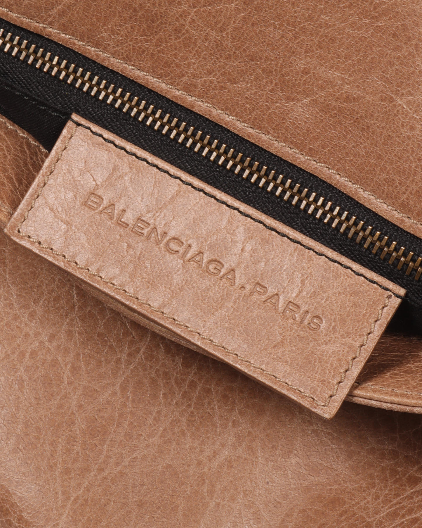 Flap-Closure Leather Bag