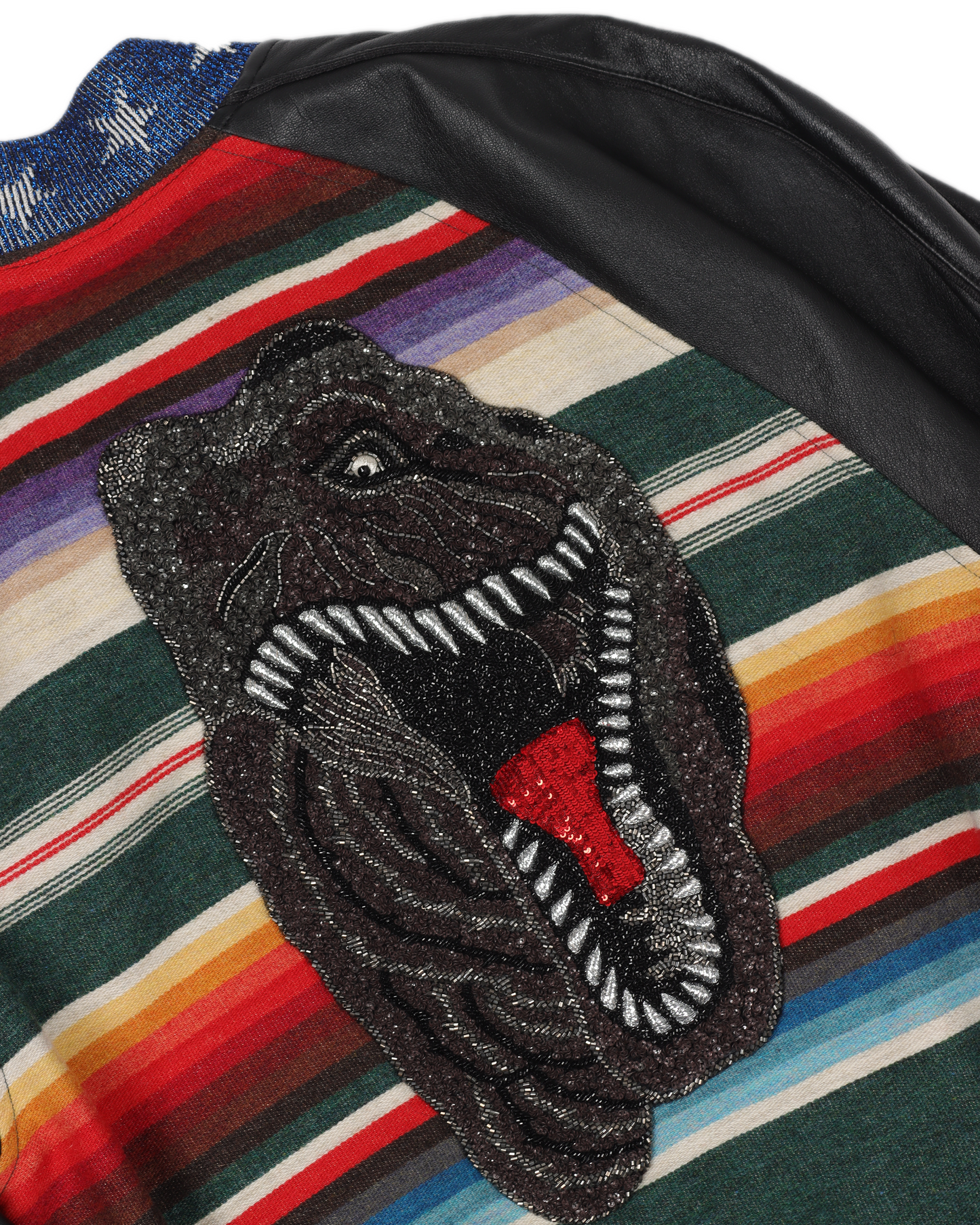 SS16 T-Rex Dinosaur Leather Bomber Jacket