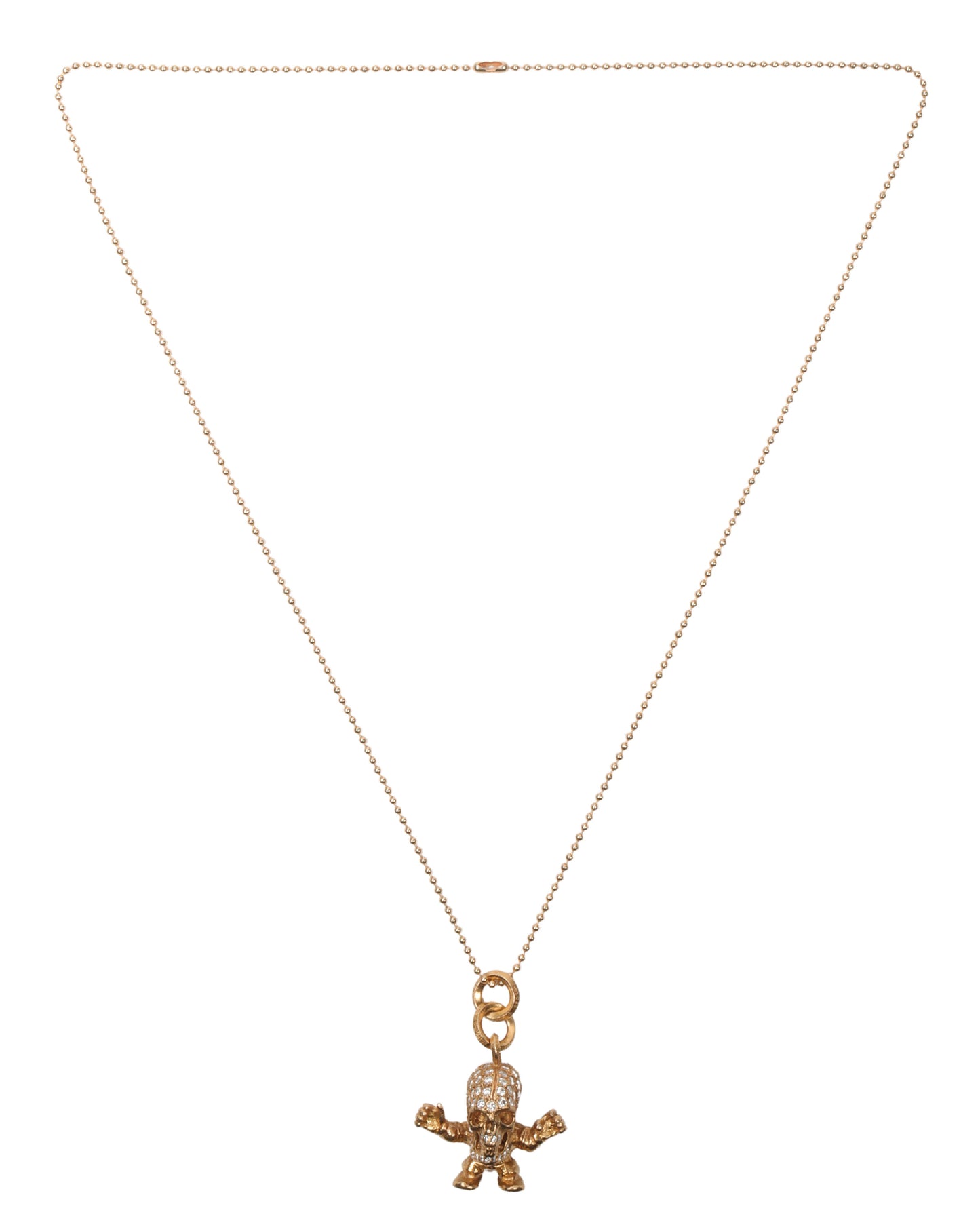 "Harris Teeter" 22k Yellow Gold & Diamond Foti Pendant
