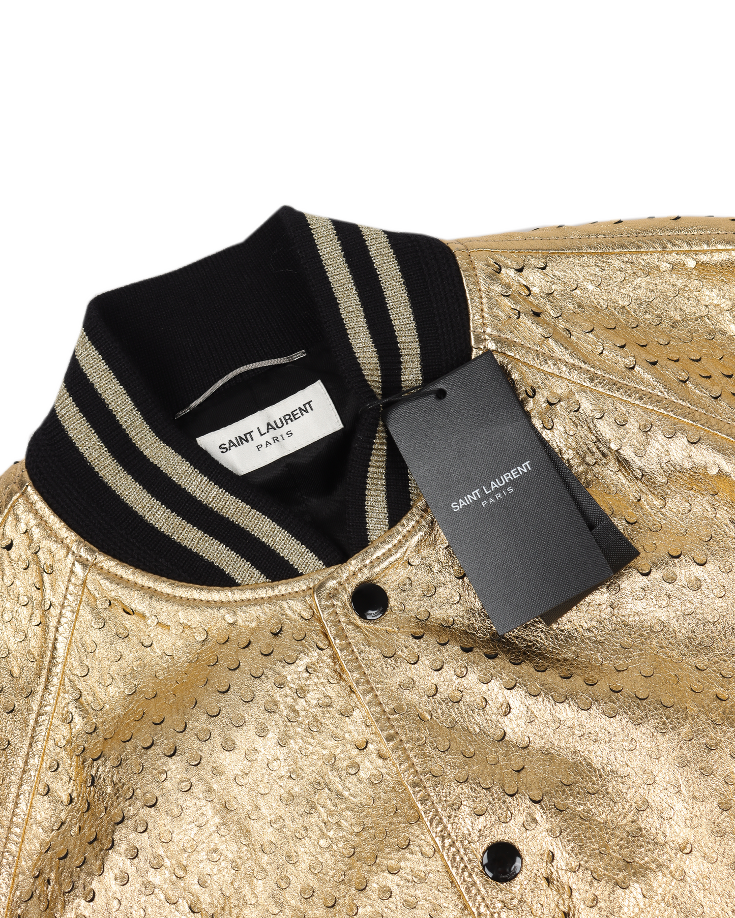 SS17 Gold Leather Teddy Souvenir Jacket