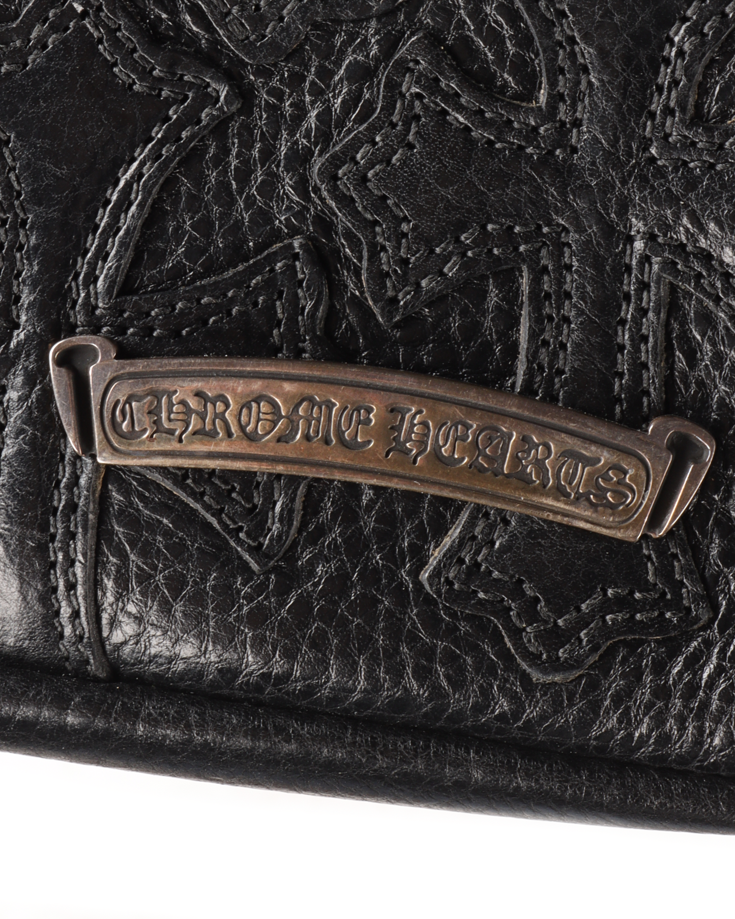 Leather Cross Patch Utility Bag