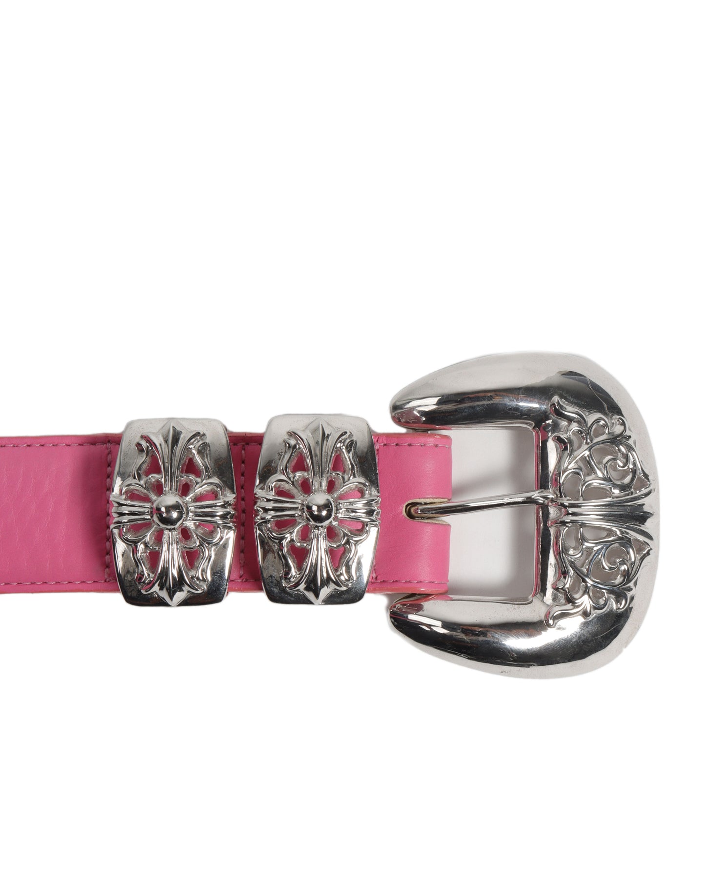 Pink Leather Belt