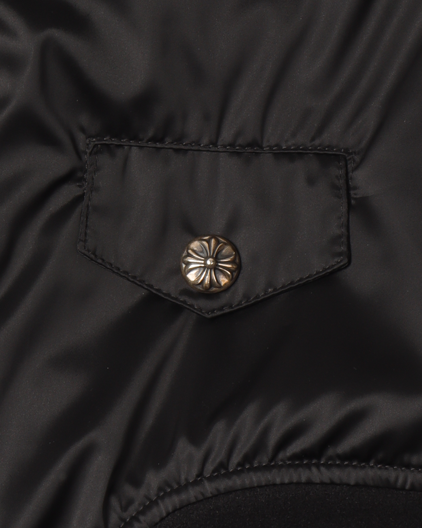 Silk-Lined Cross Patch Bomber Jacket