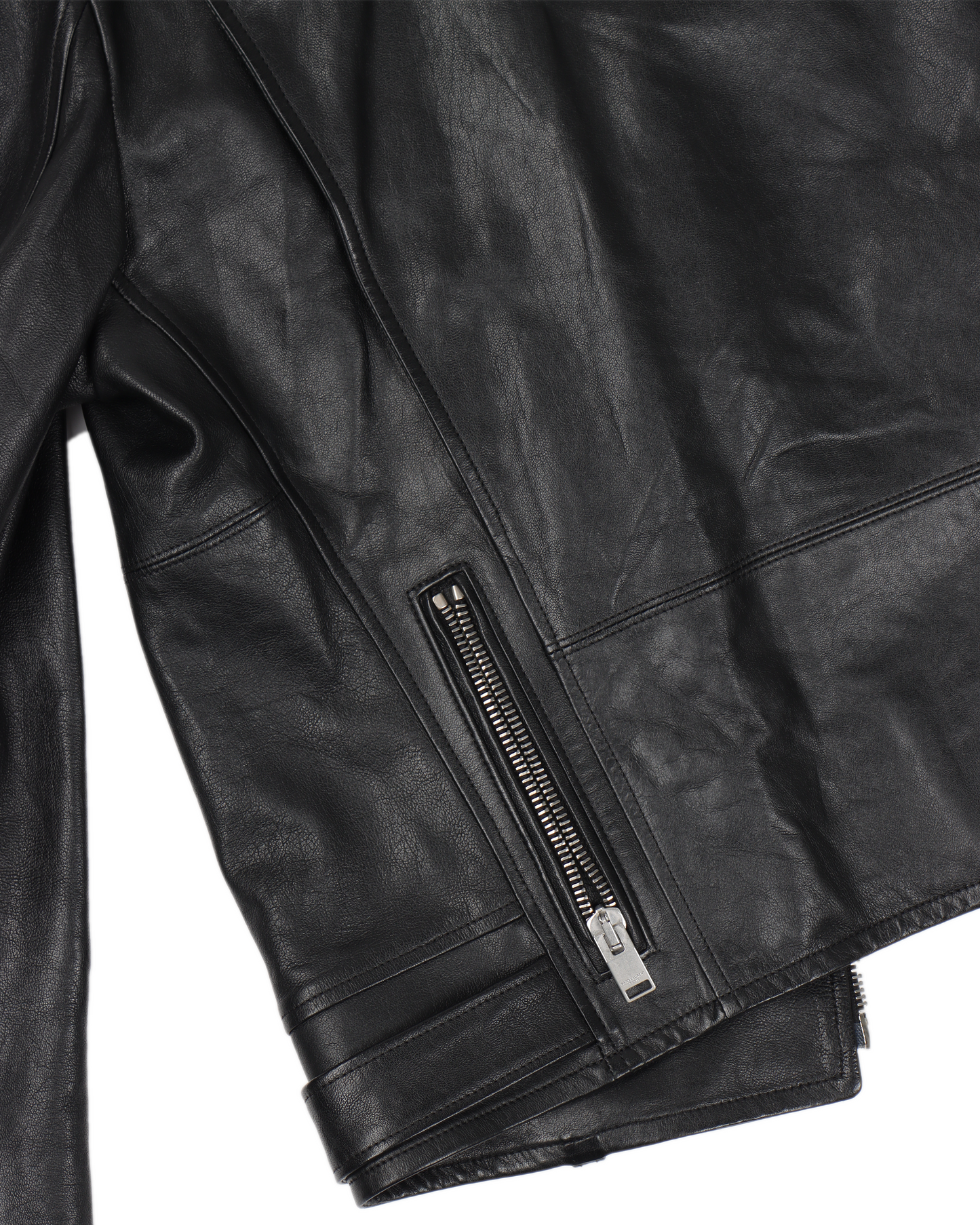 FW13 L17 Double Zip Leather Motorcycle Jacket