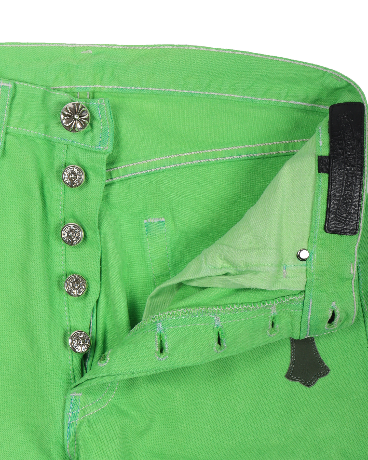 Levi's Cross Patch Denim Sex Records Neon Green