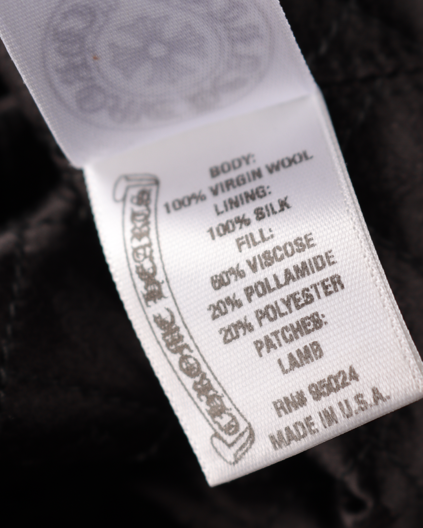 Leather Cross Patch Wool Jacket Shirt