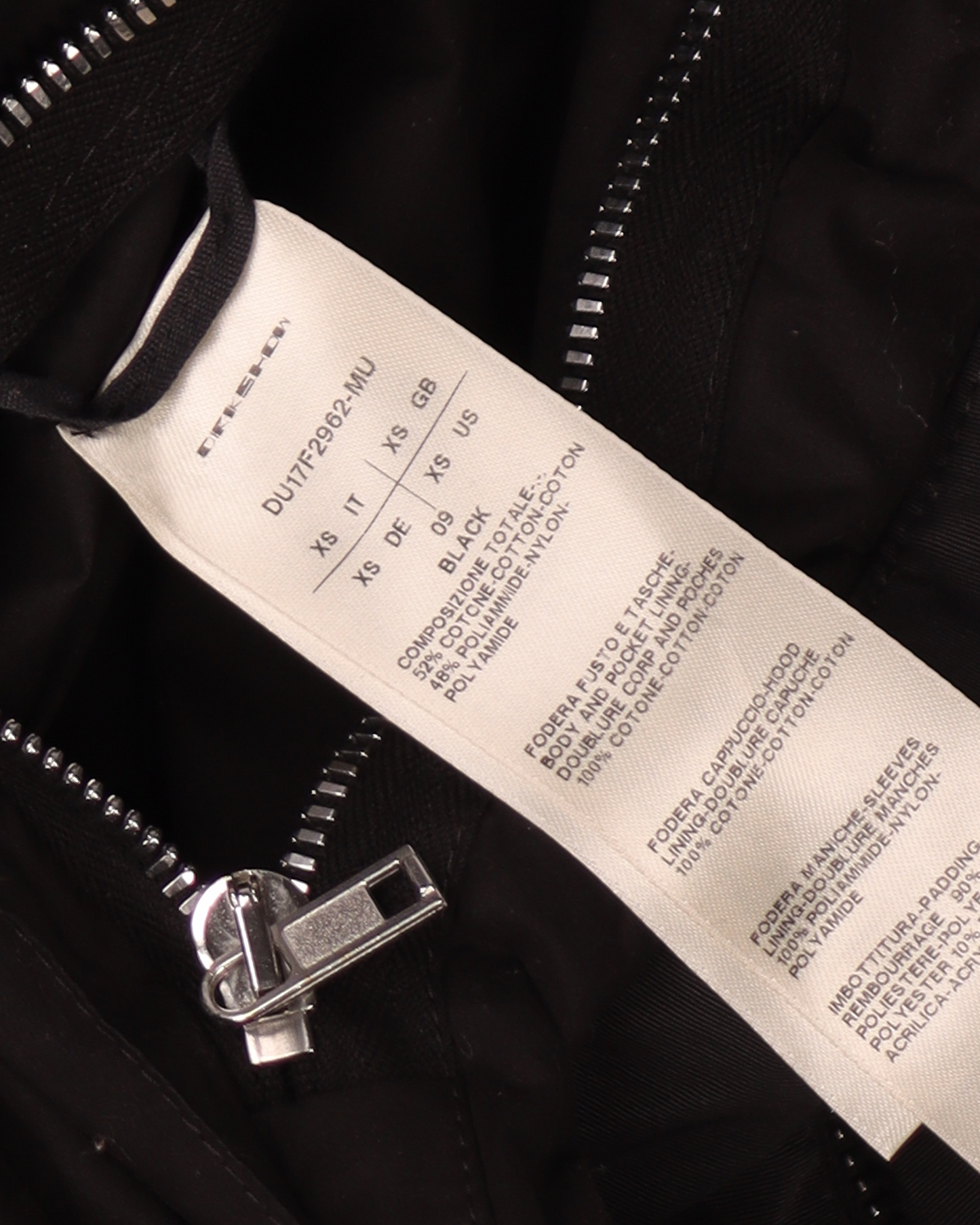 Padded Drawstring Parka Coat