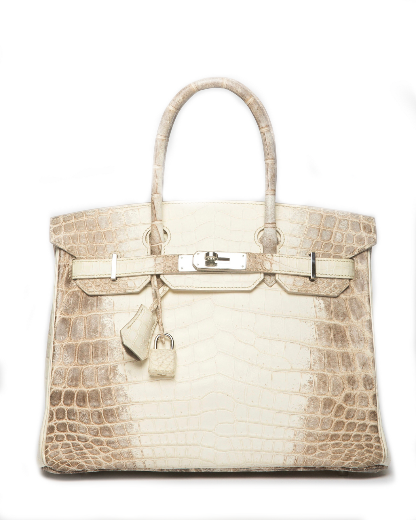 Birkin Himalayan Crocodile Matte 30 White/Brown