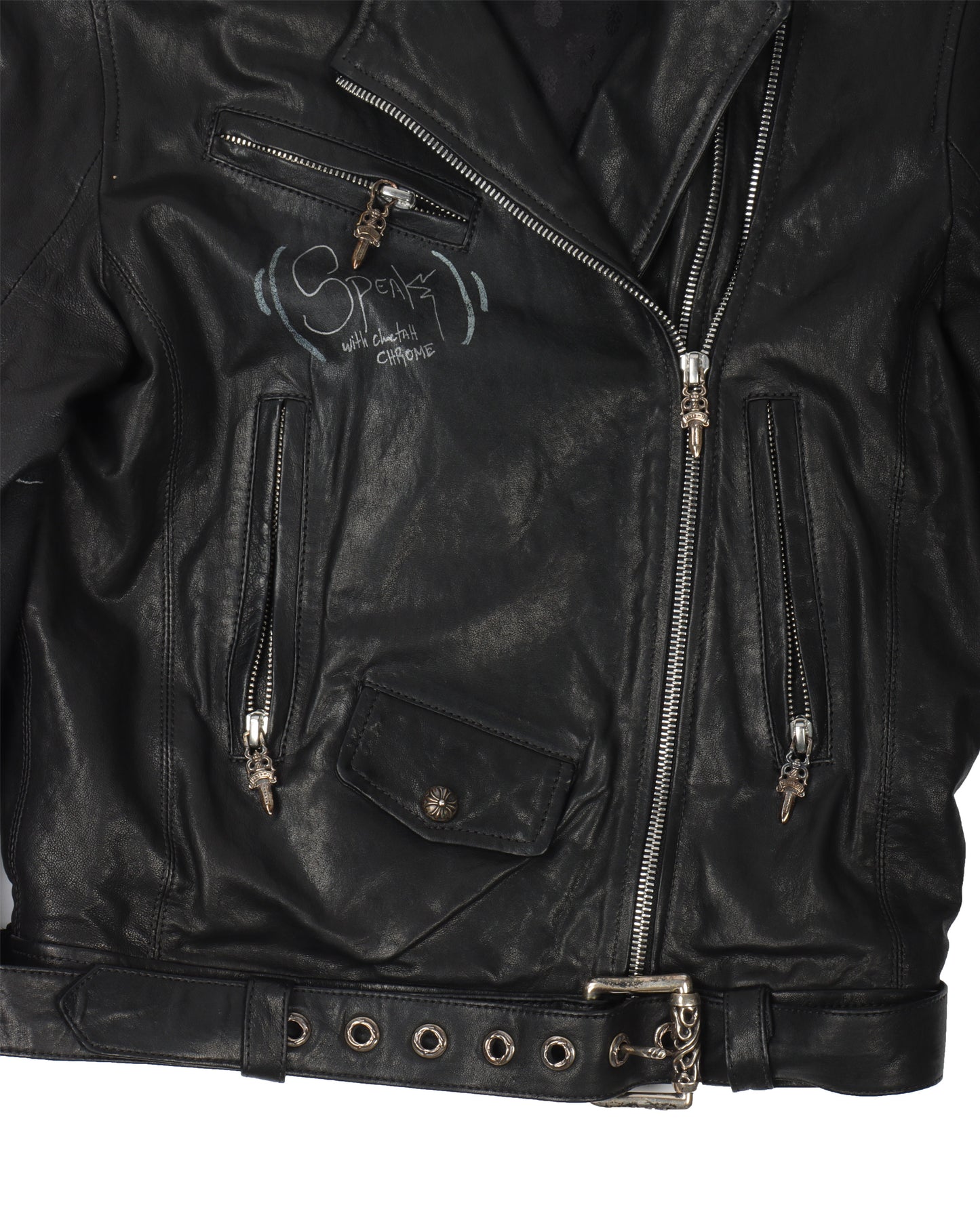 Matty Boy Patch Leather Jacket