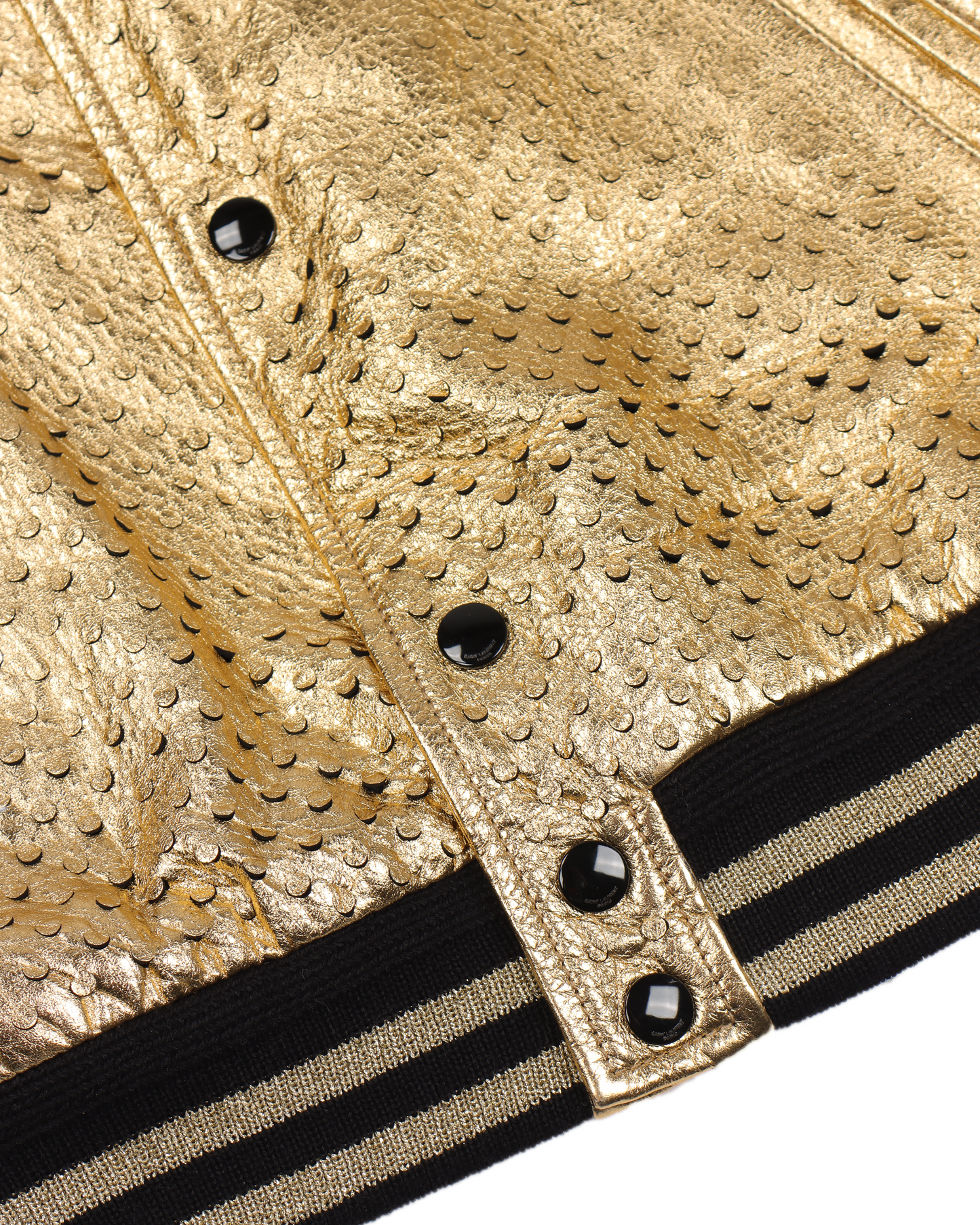 SS17 Gold Leather Teddy Souvenir Jacket