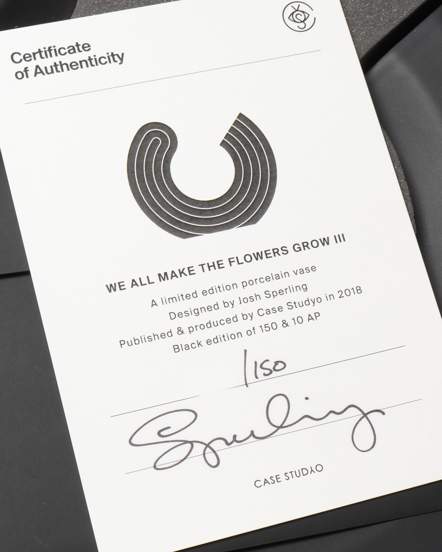 "WE ALL MAKE THE FLOWERS GROW III" Porcelain Vase