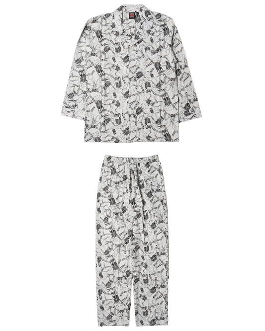 Infinite Archives Skeleton Print Pajama Set