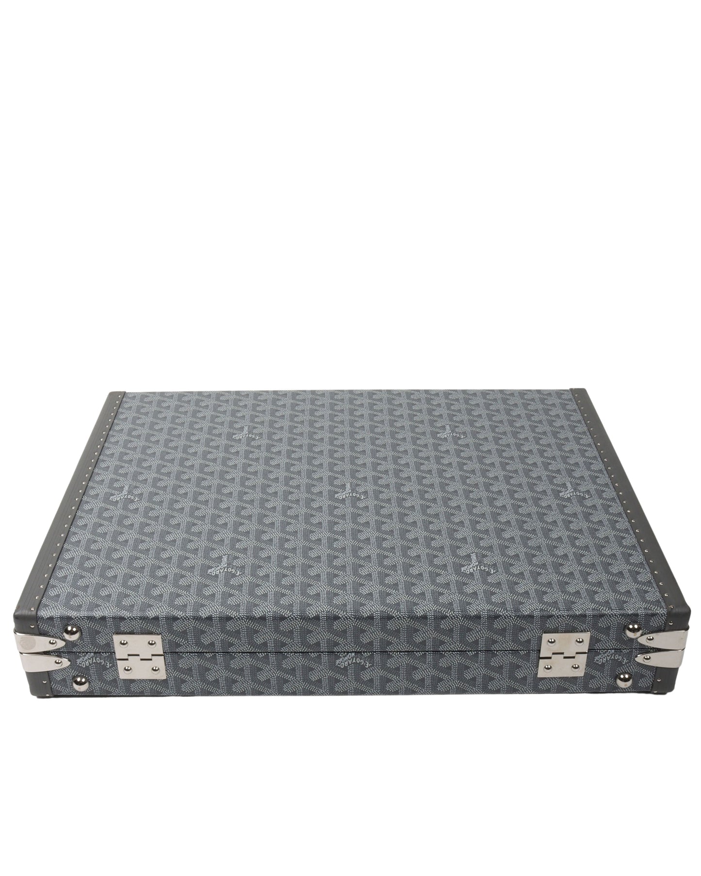 Chevron Coated Canvas Mallette Manoir Briefcase