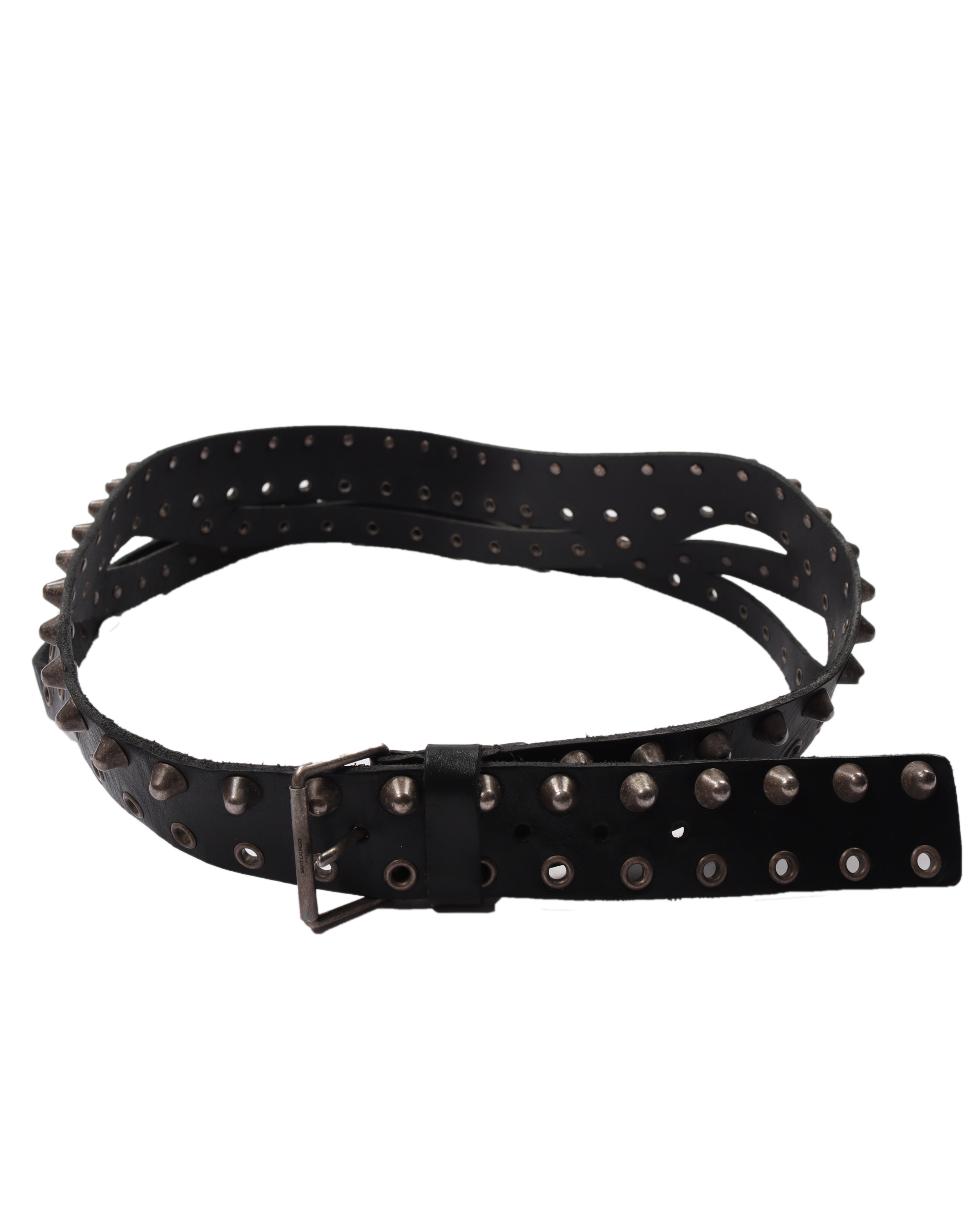 Saint laurent studded belt best sale