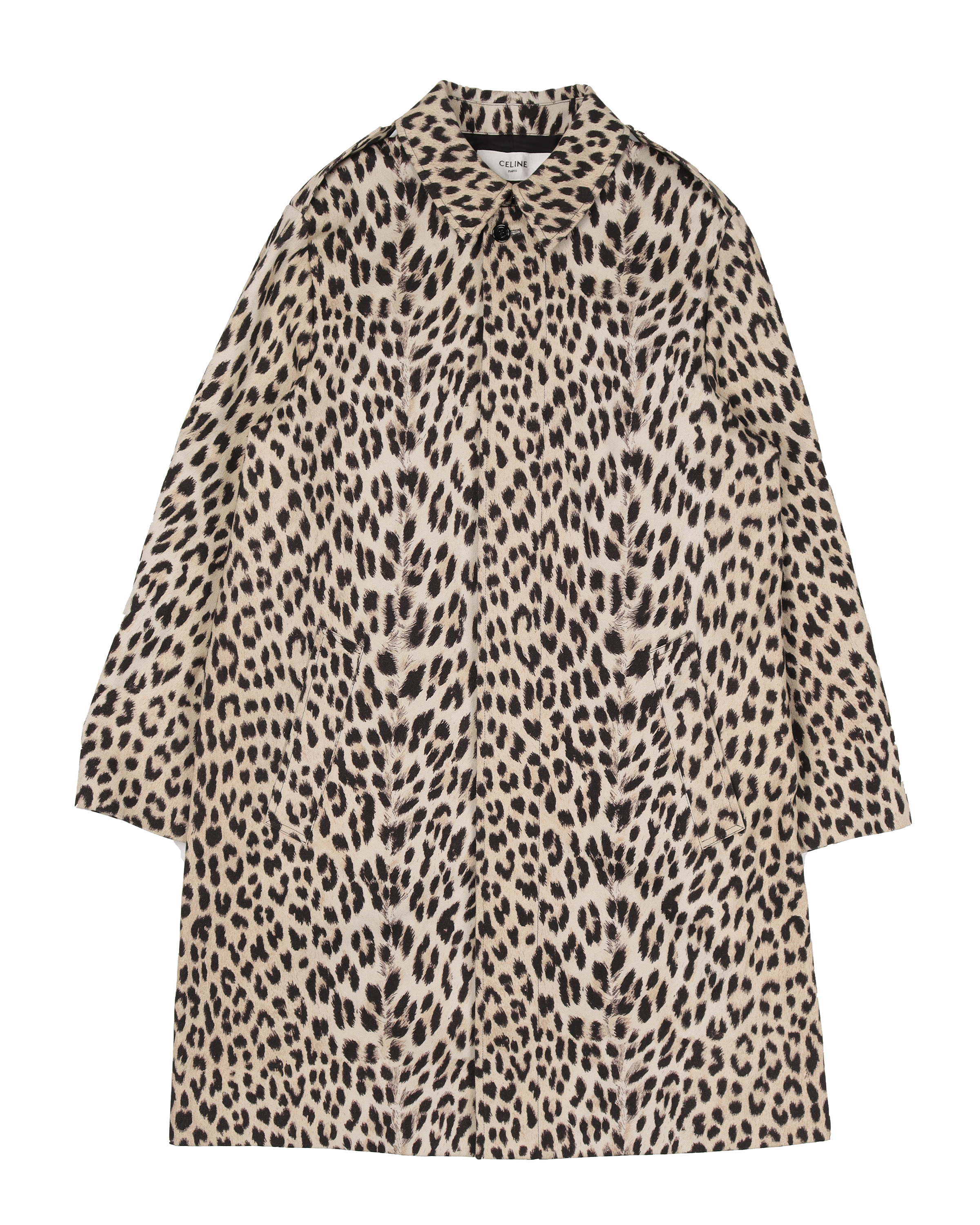 Celine graphic shop print wool coat