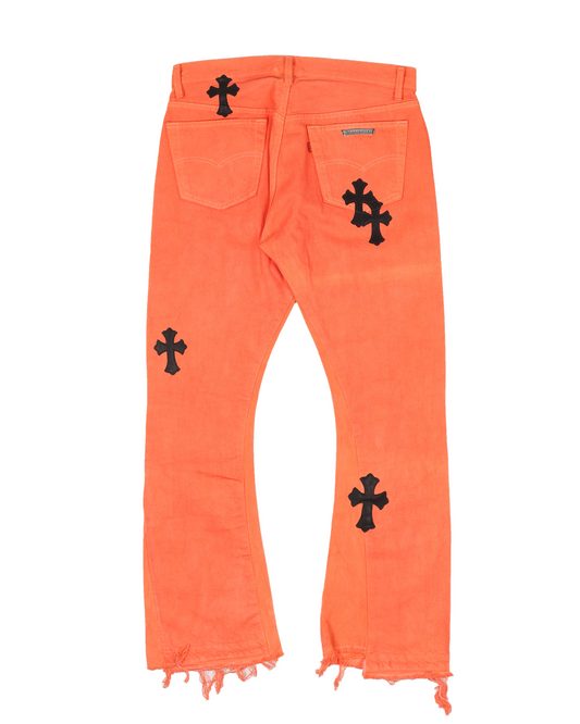 LEVI'S ART BASEL ORANGE CROSS PATCH FLARE DENIM (2018)