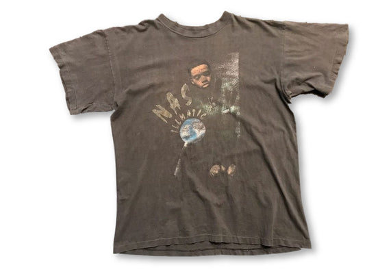 Vintage Nas illmatic Faded Hip Hop T-Shirt - XL