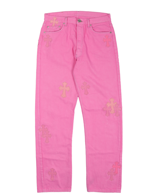 Levi's Cross Patch Denim Sex Records Neon Pink