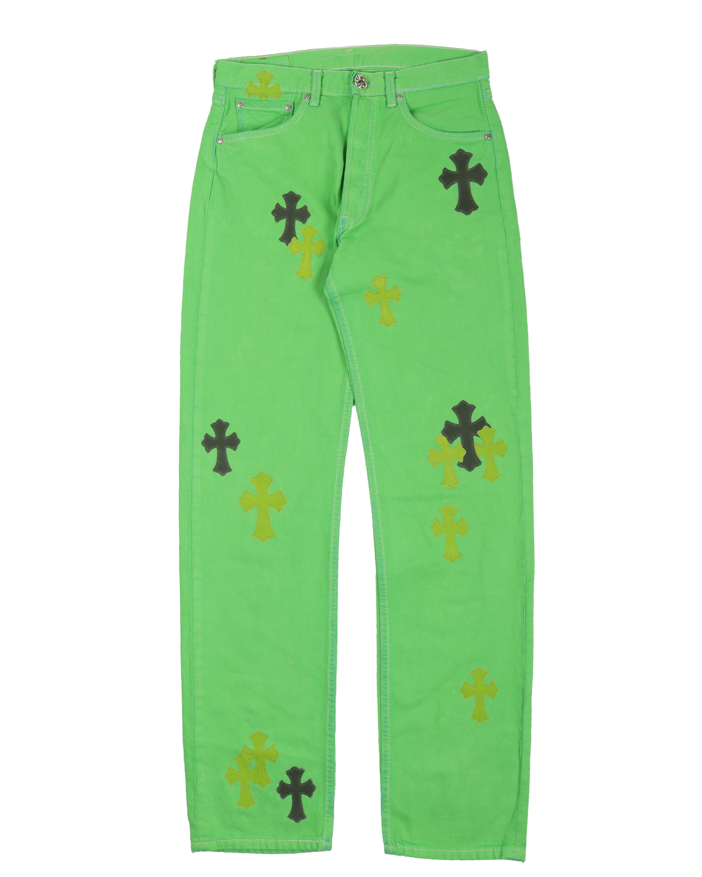 Levi's Cross Patch Denim Sex Records Neon Green