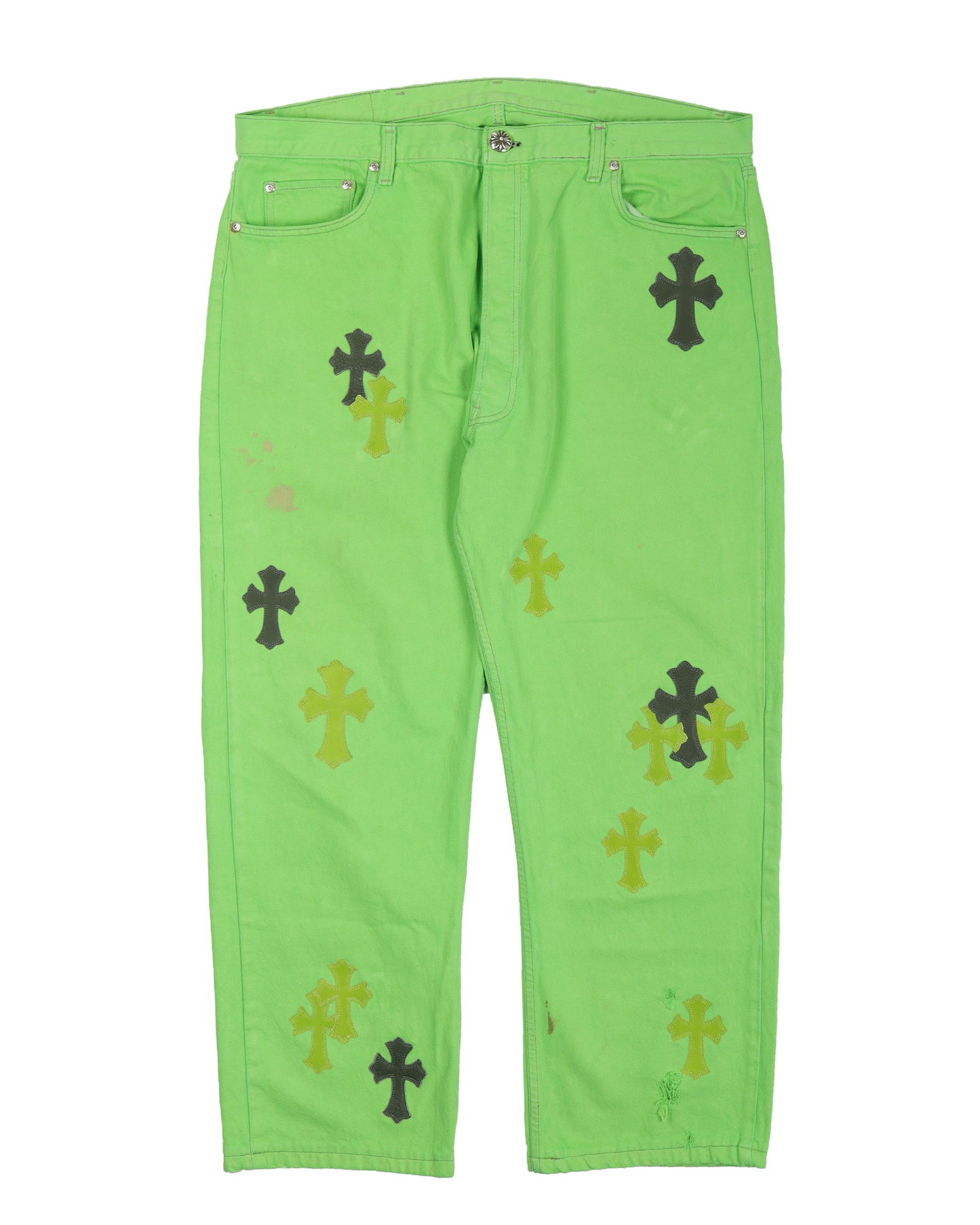 Levi's Cross Patch Denim Sex Records Neon Green