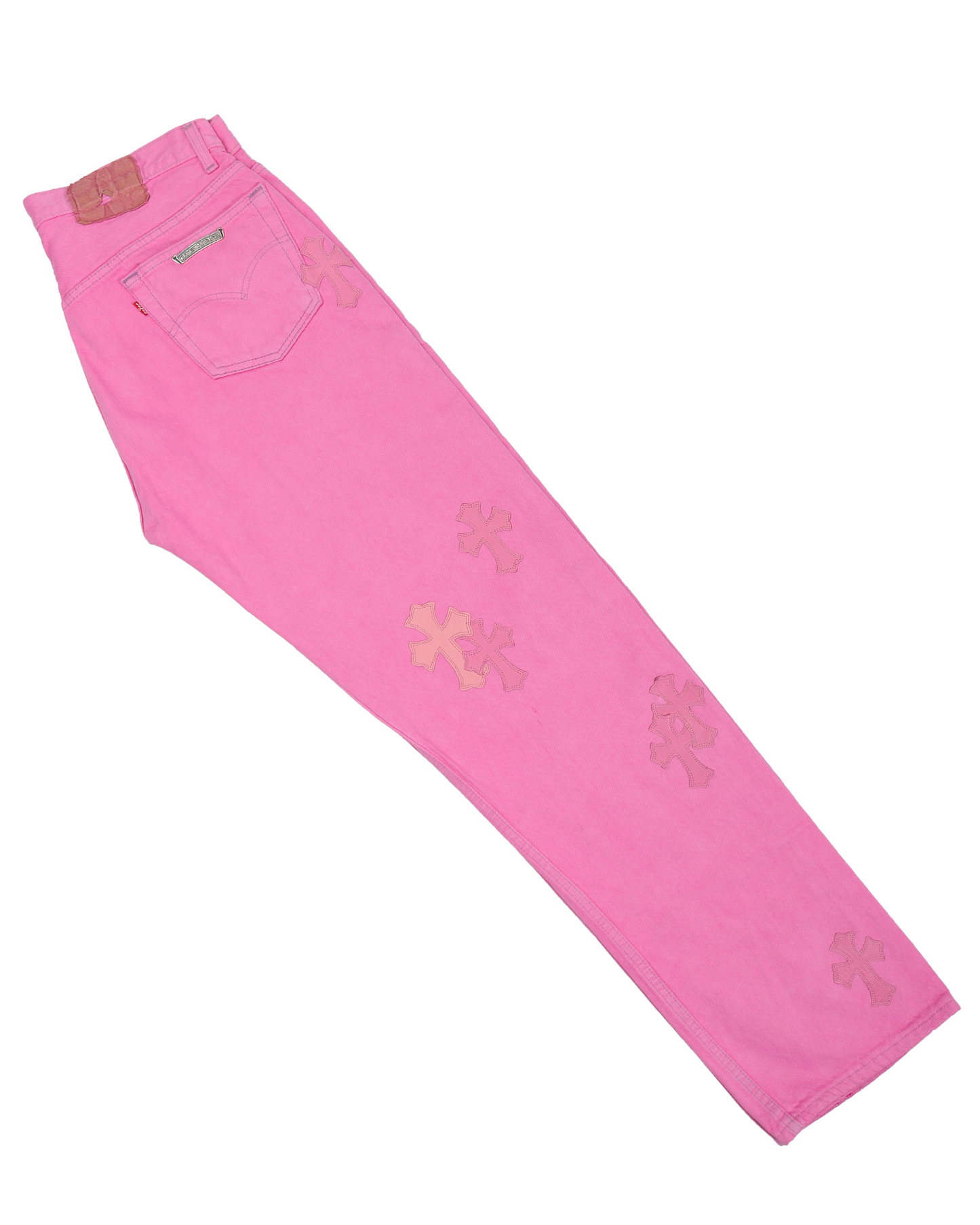 Levi's Cross Patch Denim Sex Records Neon Pink