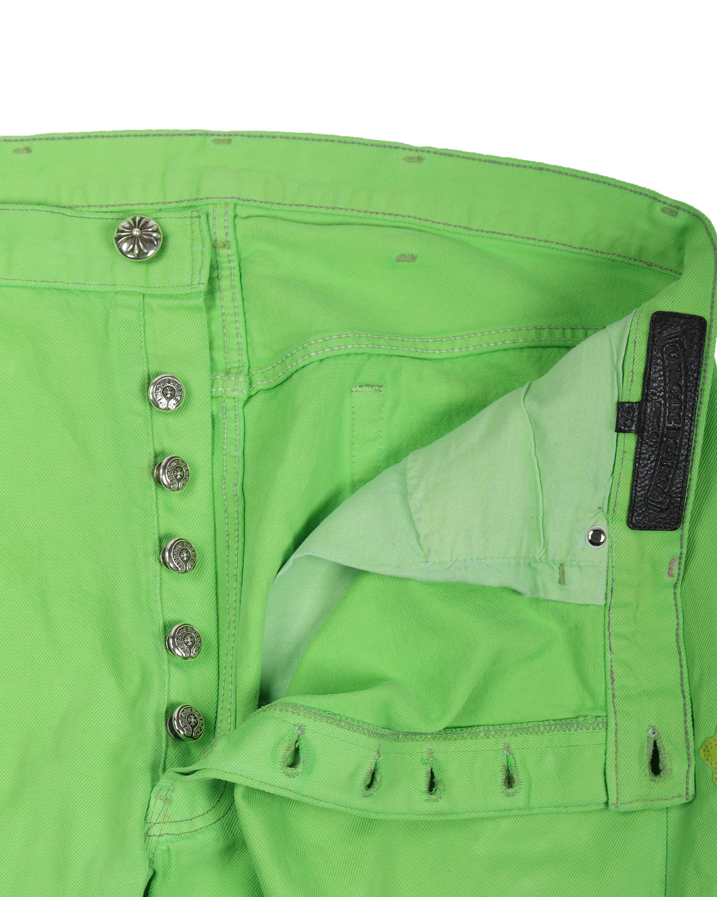 Levi's Cross Patch Denim Sex Records Neon Green