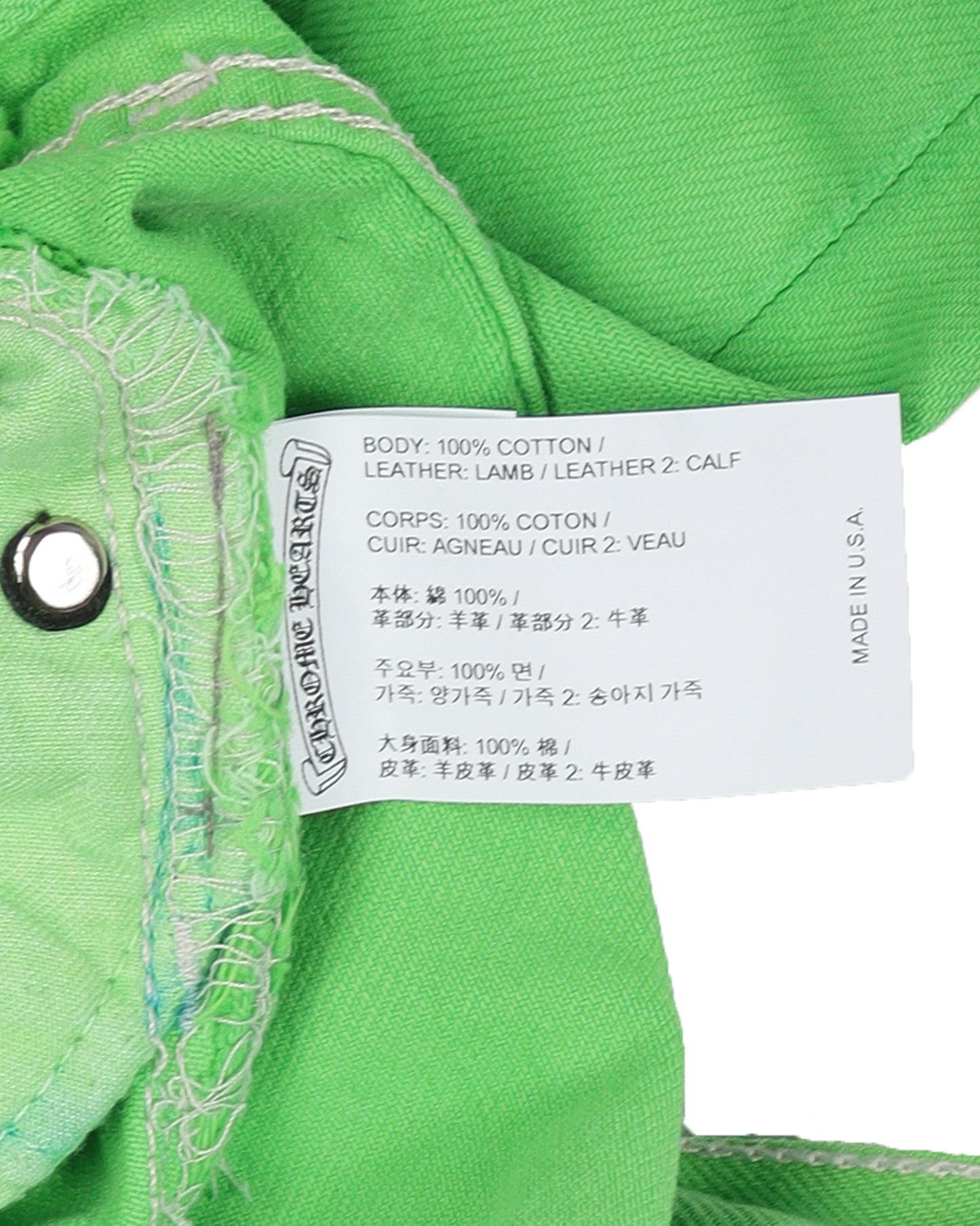 Levi's Cross Patch Denim Sex Records Neon Green