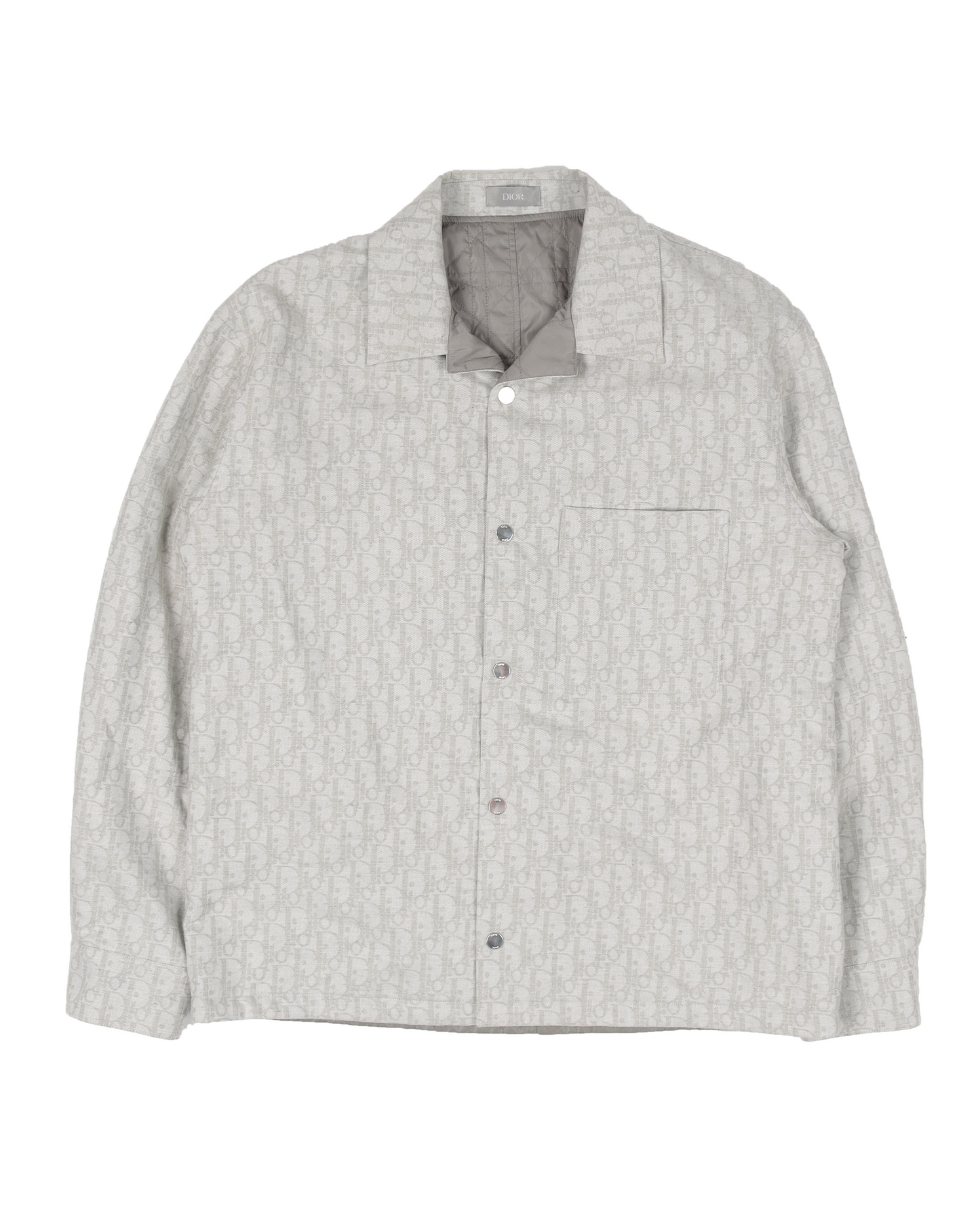 Grey Oblique Overshirt Jacket