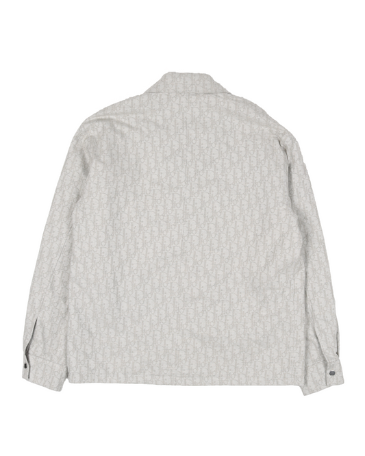 Grey Oblique Overshirt Jacket