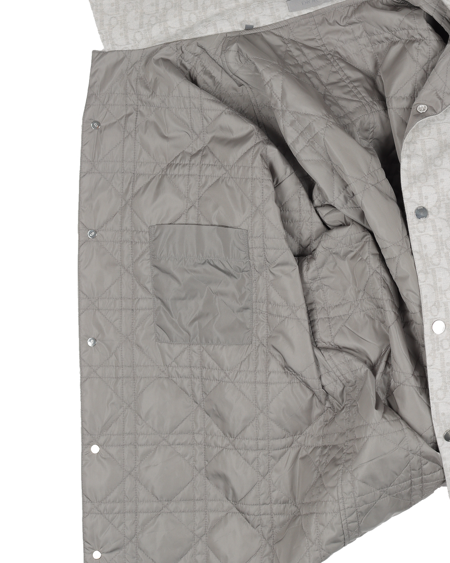 Grey Oblique Overshirt Jacket