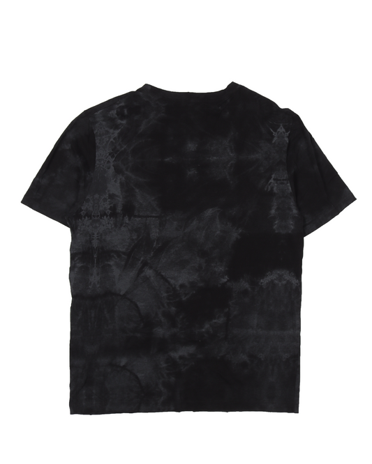 Flower Embroidery Tie-Dye T-Shirt