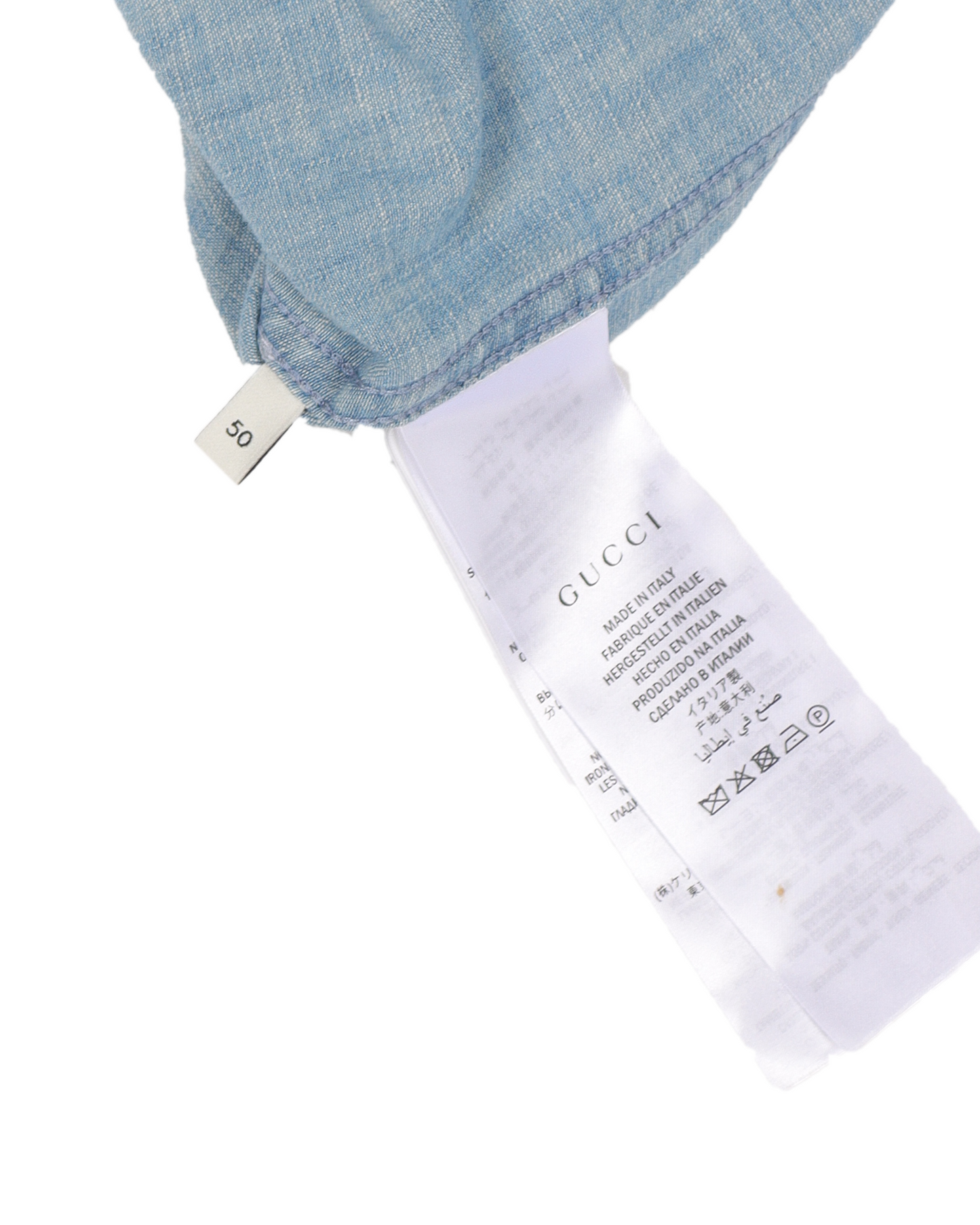 Stonewashed Denim Bowling Shirt