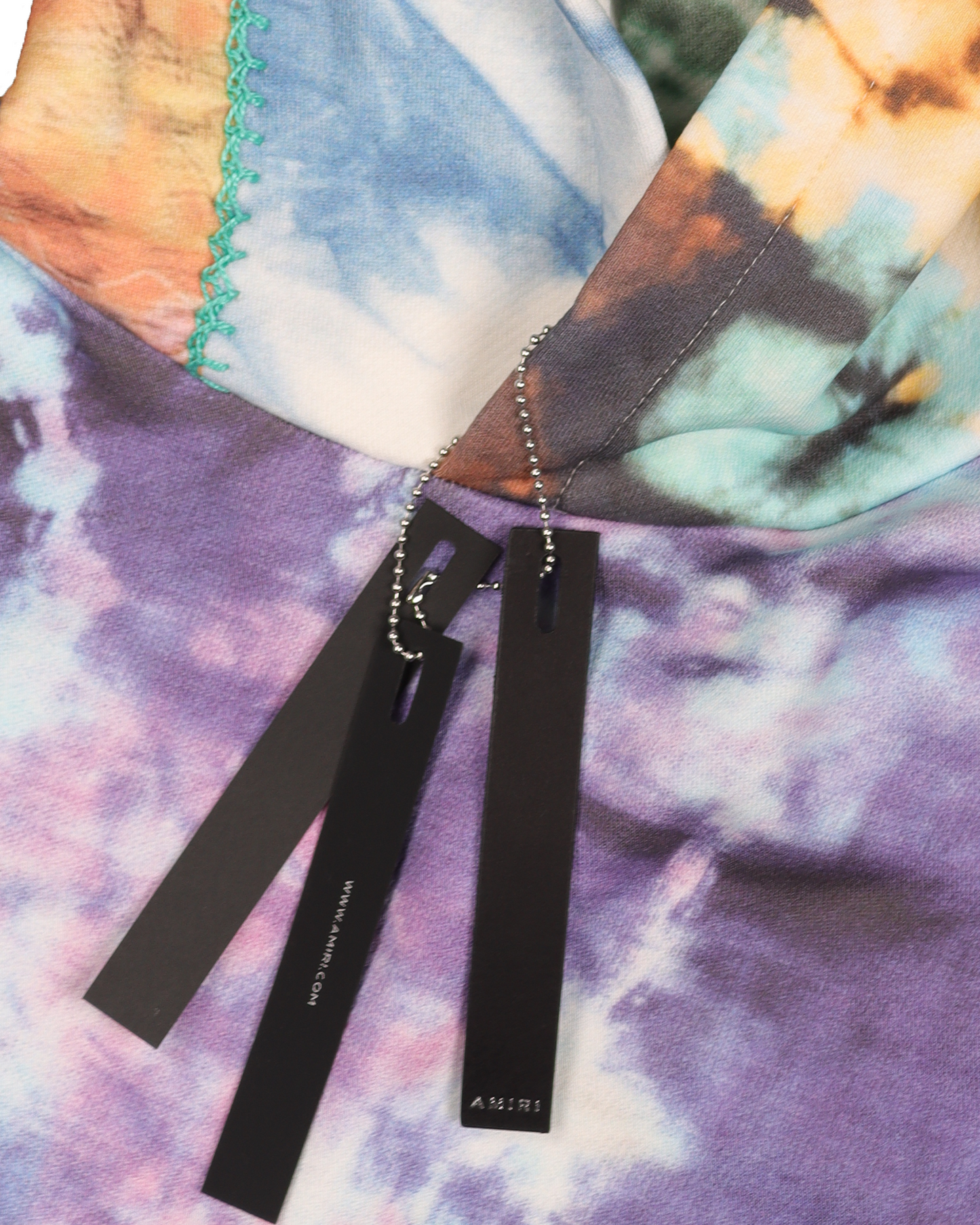 Oversized Tie-Dye Overlock Stitch Paneled Hoodie