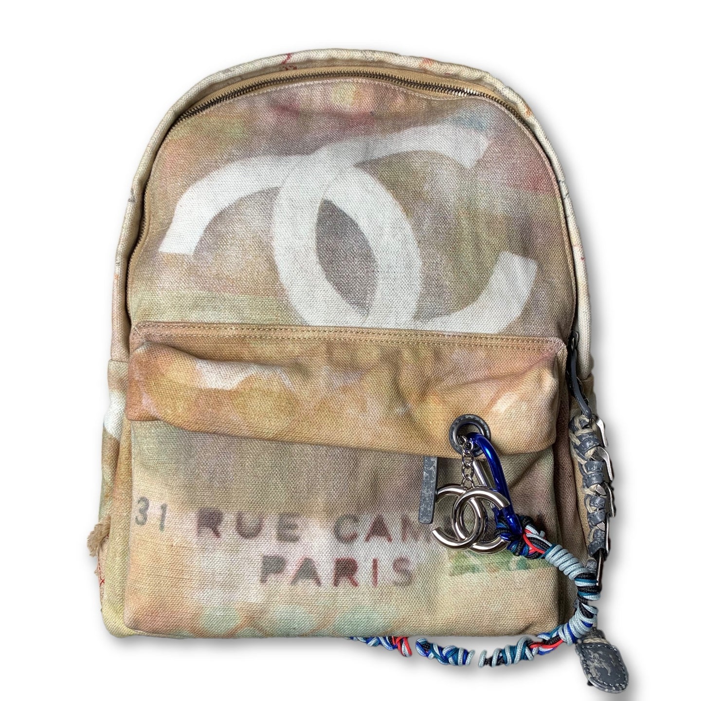 Graffiti Printed Canvas Backpack