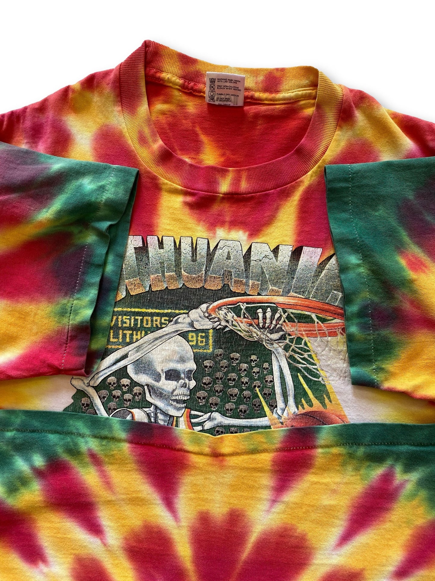 Vintage Tie-Dye Lithuania Basketball T-Shirt - XL