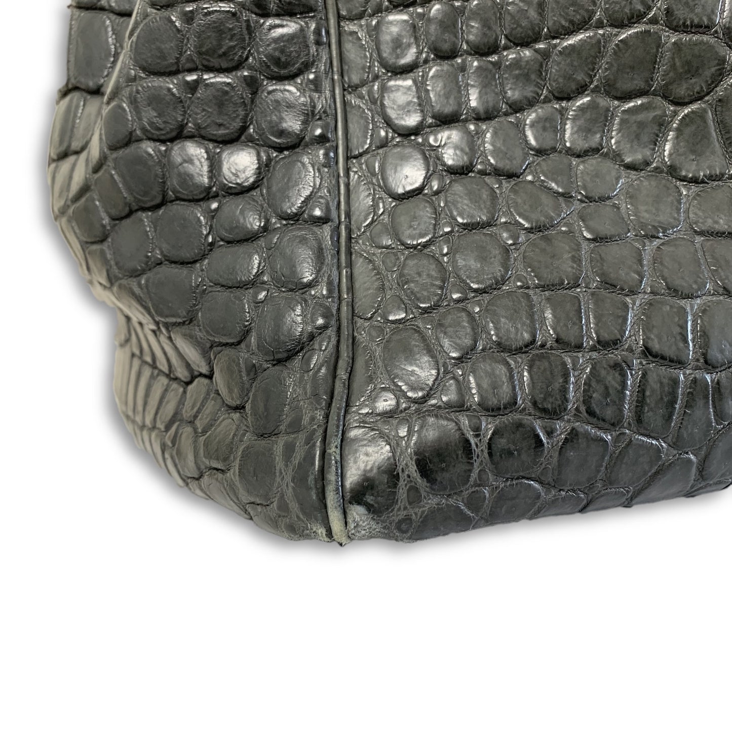 Birkin HAC 55cm Matte Elephant Grey Crocodile Palladium Hardware Bag