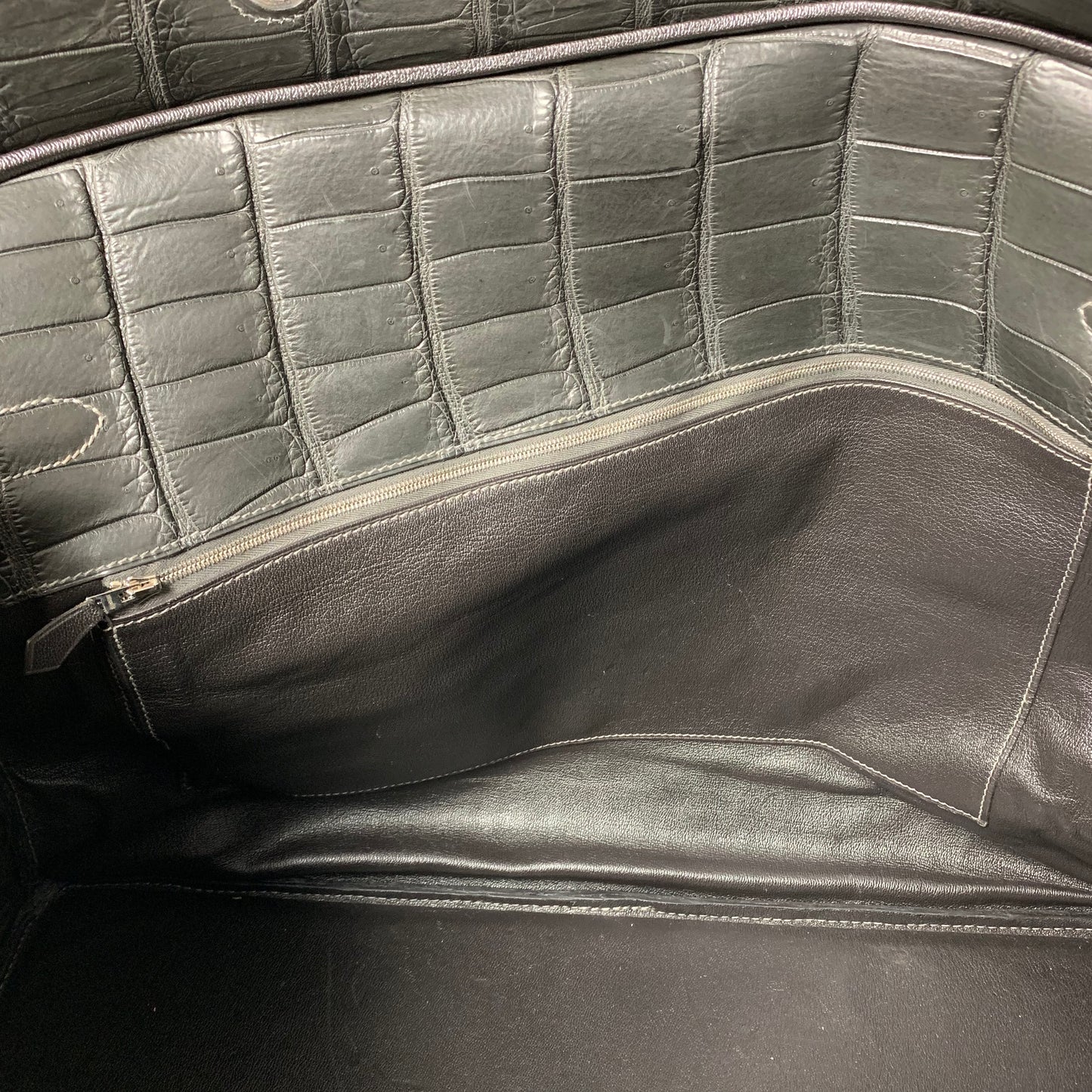 Birkin HAC 55cm Matte Elephant Grey Crocodile Palladium Hardware Bag