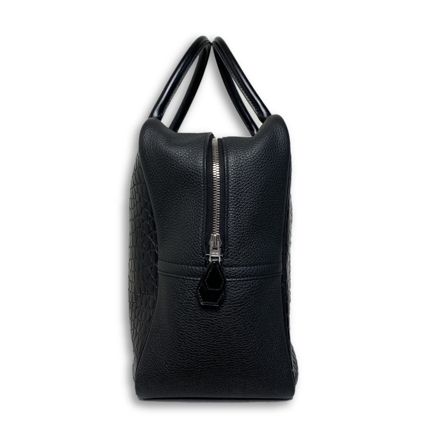 Hermes Black Plume Croc Leather Bag 40CM