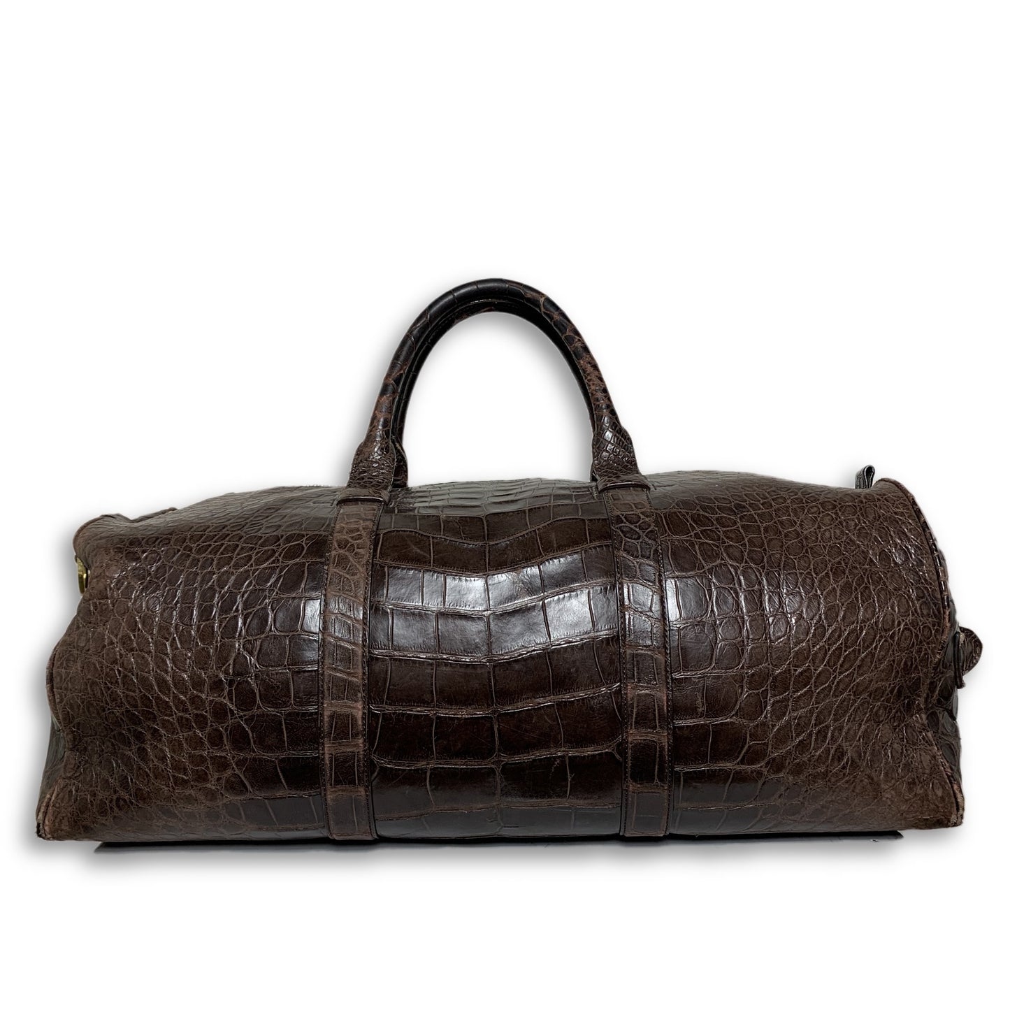 Buckley Alligator Brown Duffle Bag