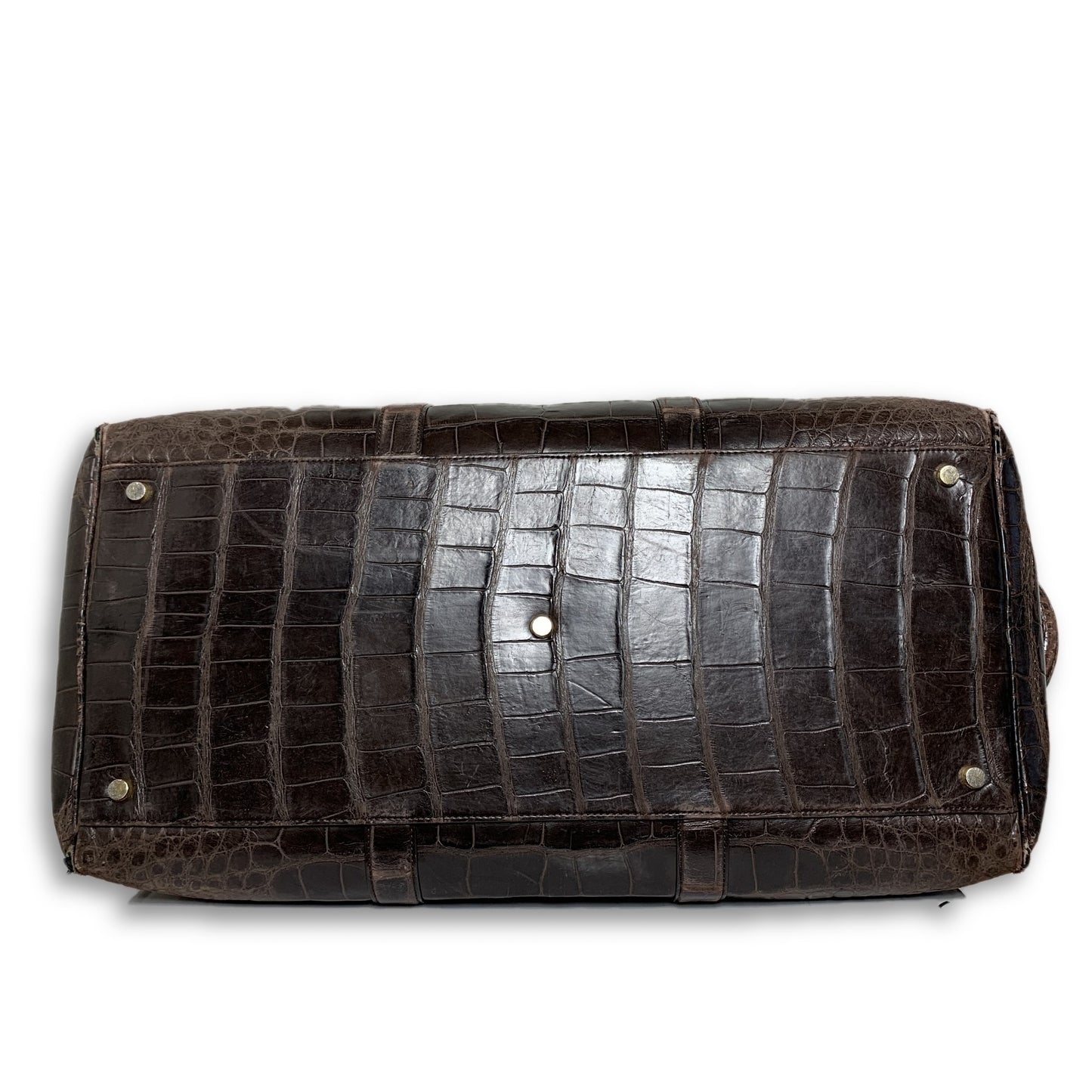Buckley Alligator Brown Duffle Bag